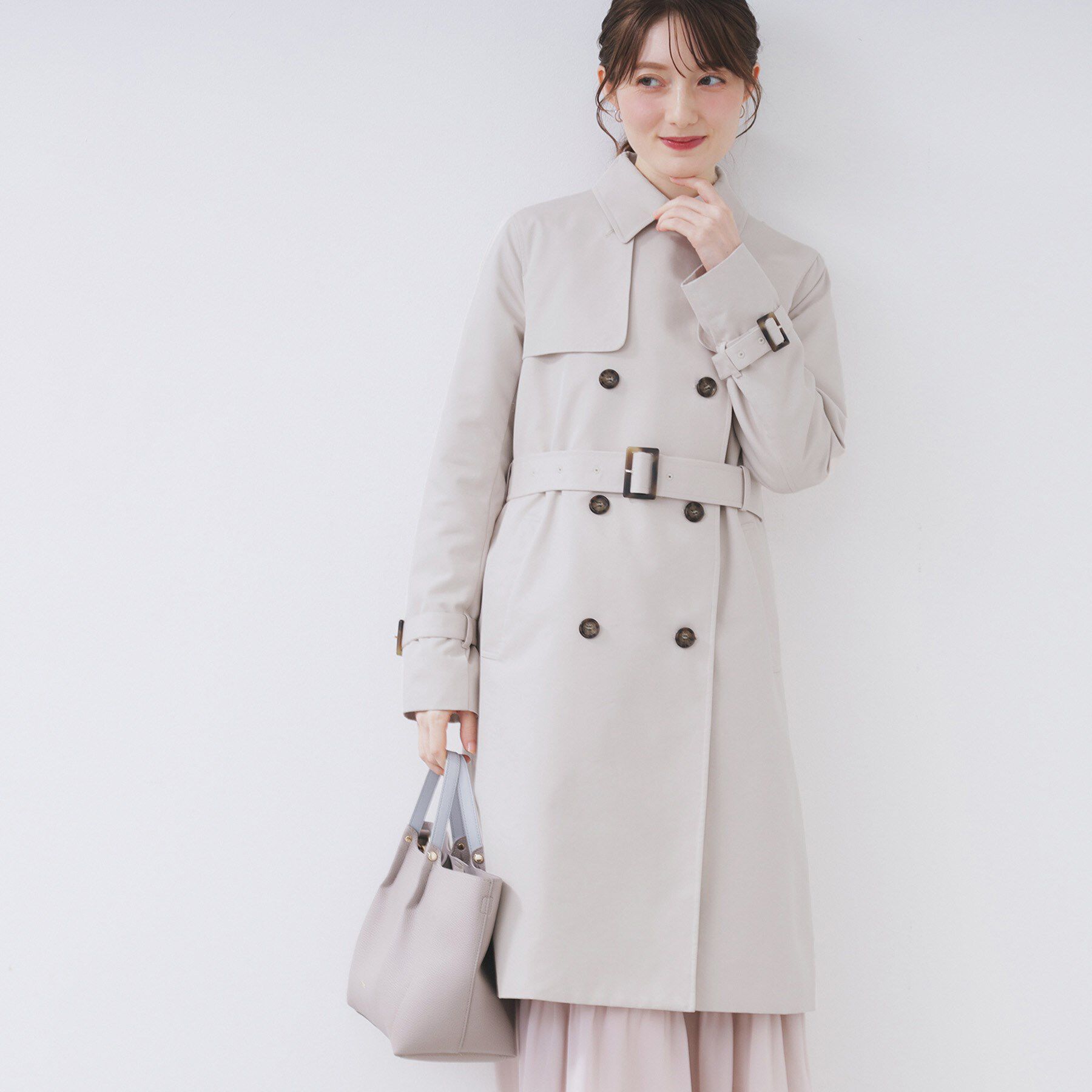 index「トレンチコート【洗濯機OK/撥水/花粉対応】《XS～3L》」|トレンチコート|