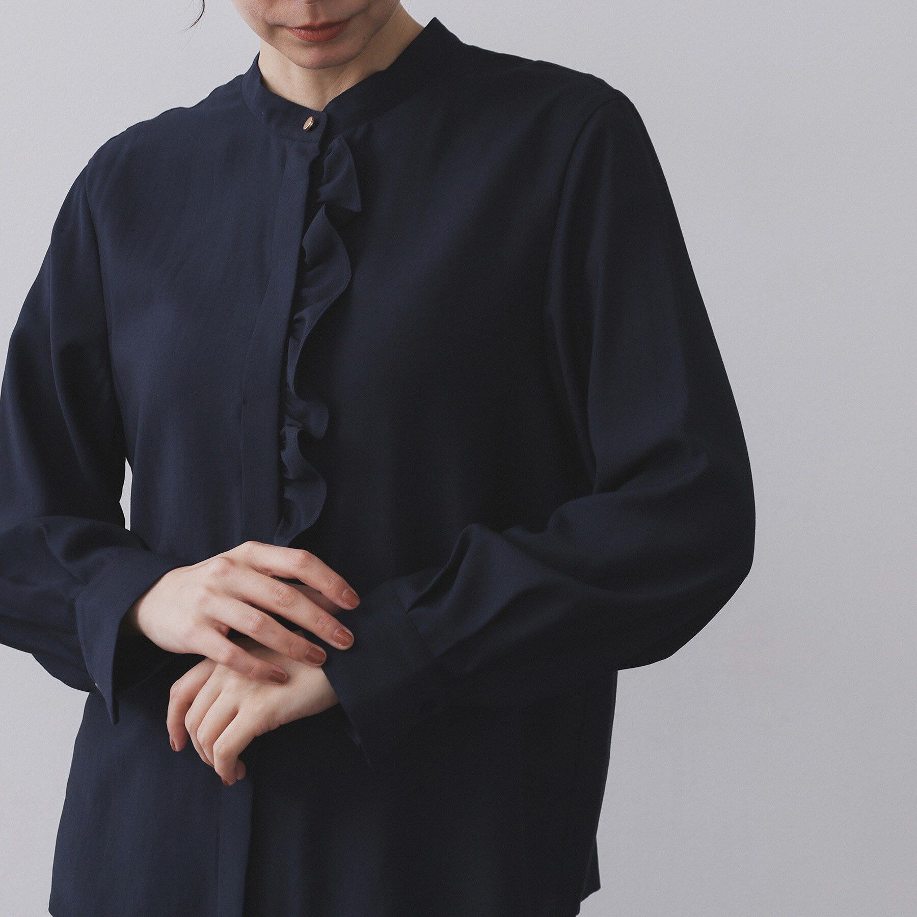 OPAQUE.CLIP「フロントフリルブラウス【洗濯機OK】」|シャツ・ブラウス|