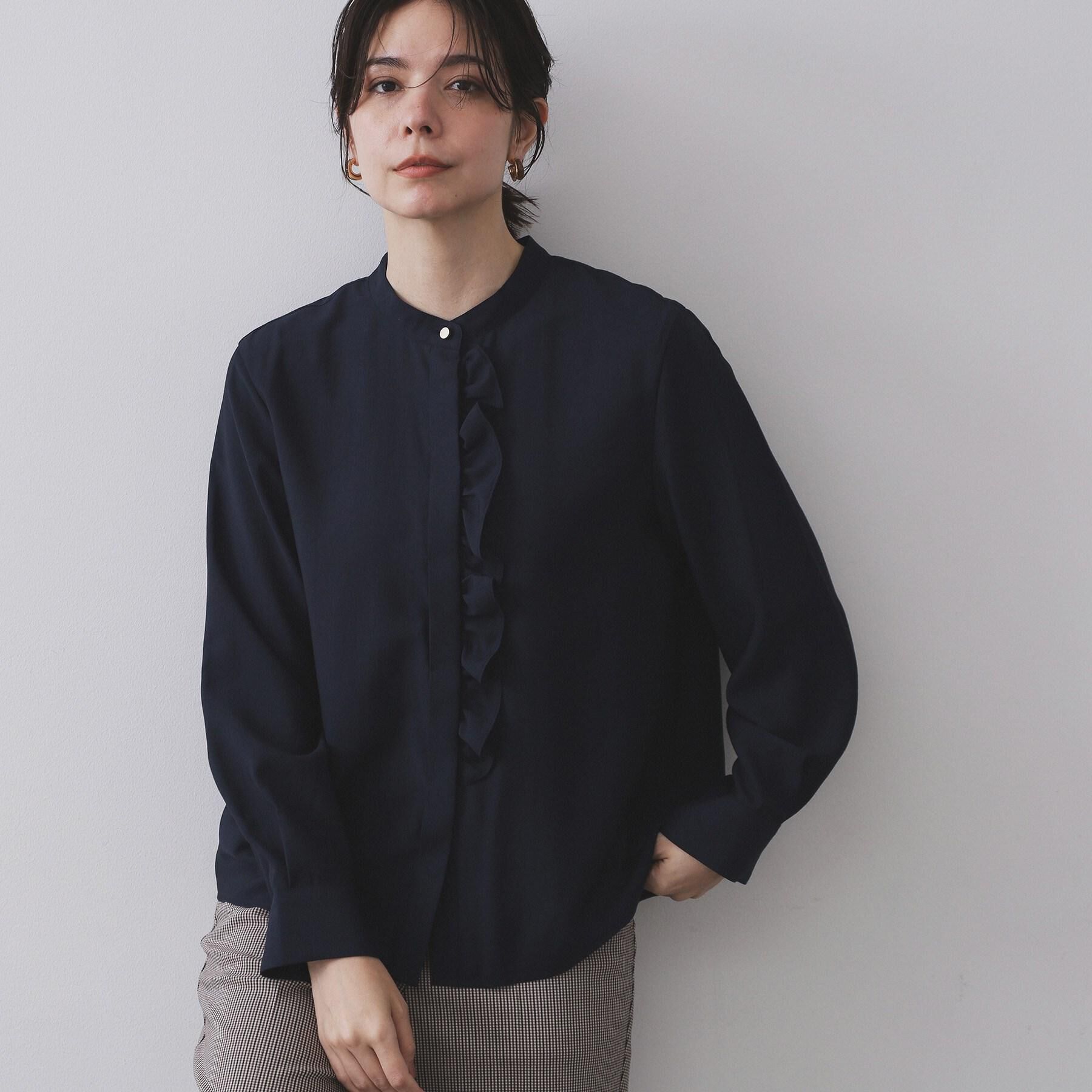 OPAQUE.CLIP「フロントフリルブラウス【洗濯機OK】」|シャツ・ブラウス|