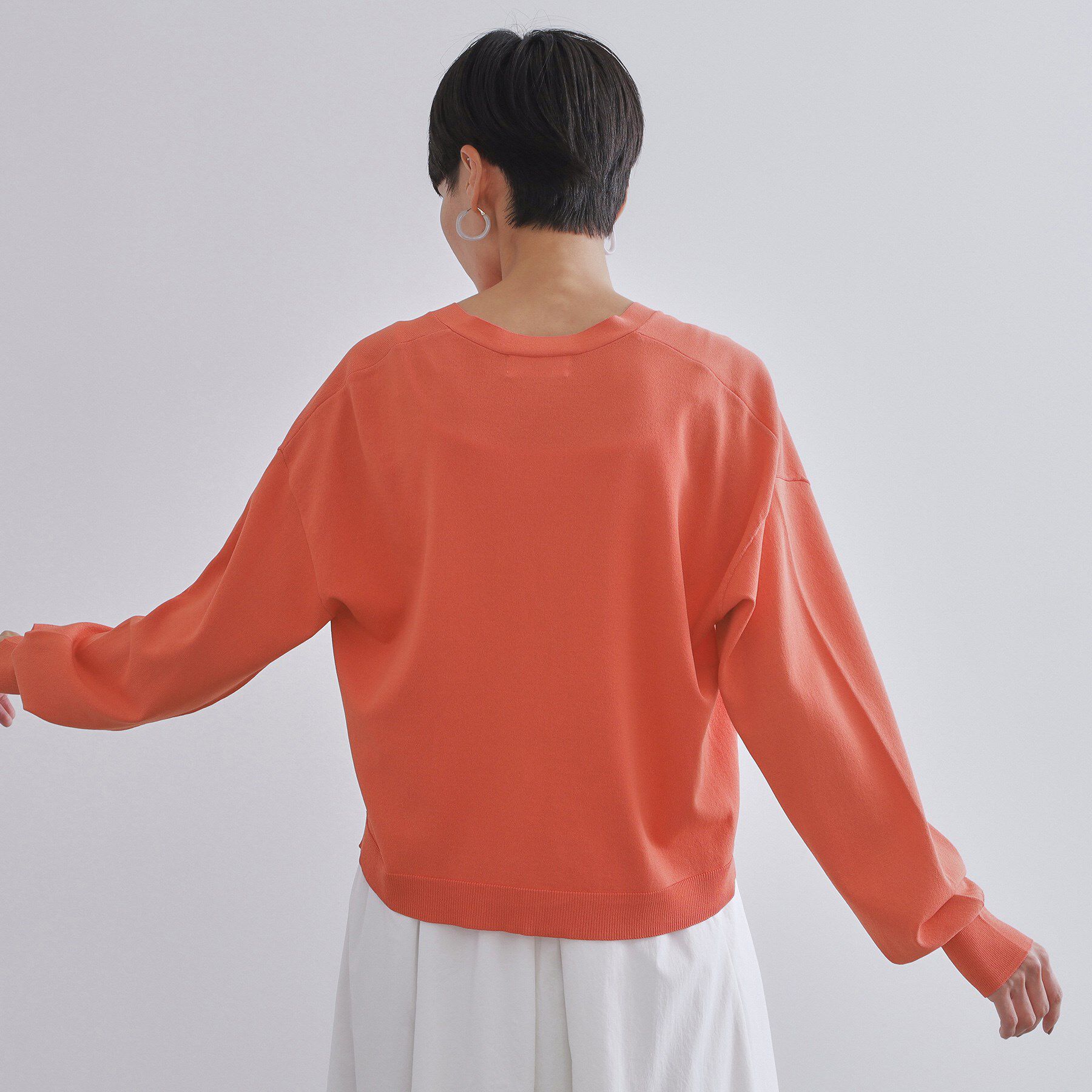 OPAQUE.CLIP「リラクシーVネックニットカーディガン【UVケア/接触冷感/洗濯機洗い可/抗ピル】」|カーディガン|