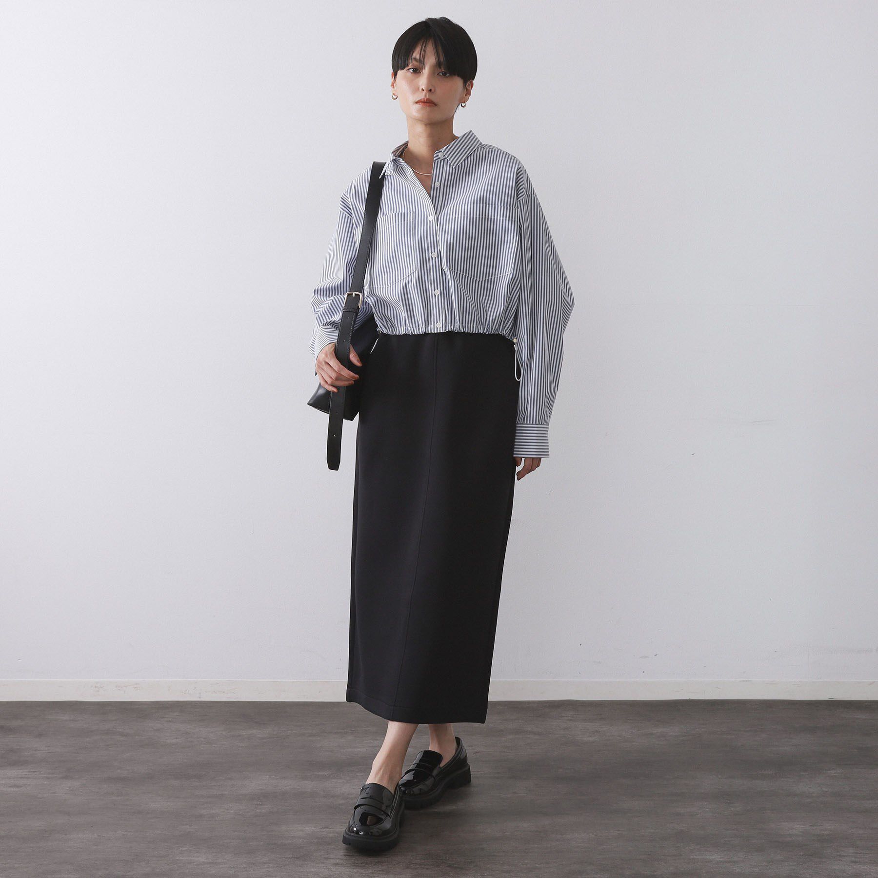 OPAQUE.CLIP「ドロストヘムショートシャツ【洗濯機OK】」|シャツ・ブラウス|