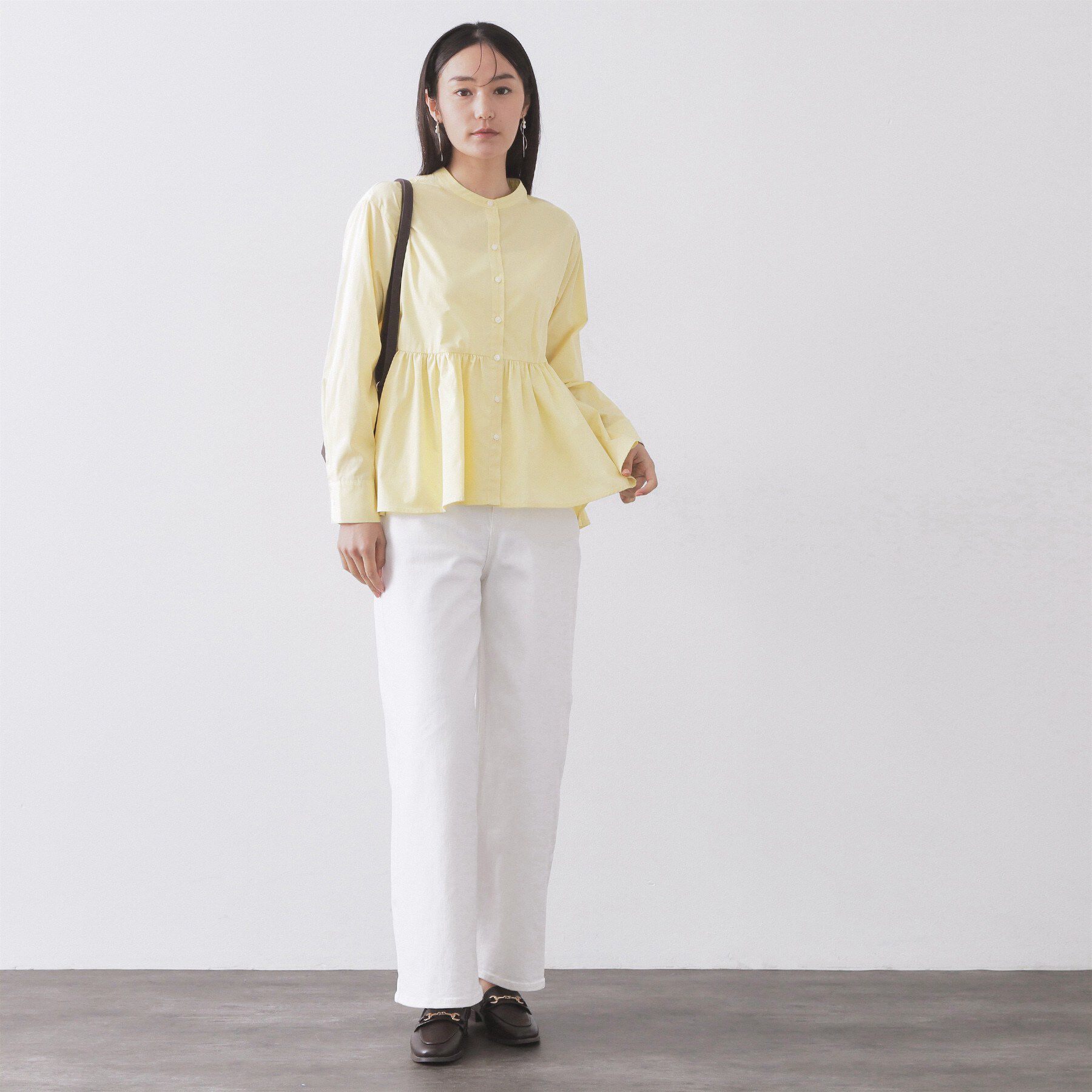 OPAQUE.CLIP「ペプラムシャツ【洗濯機OK】」|シャツ・ブラウス|