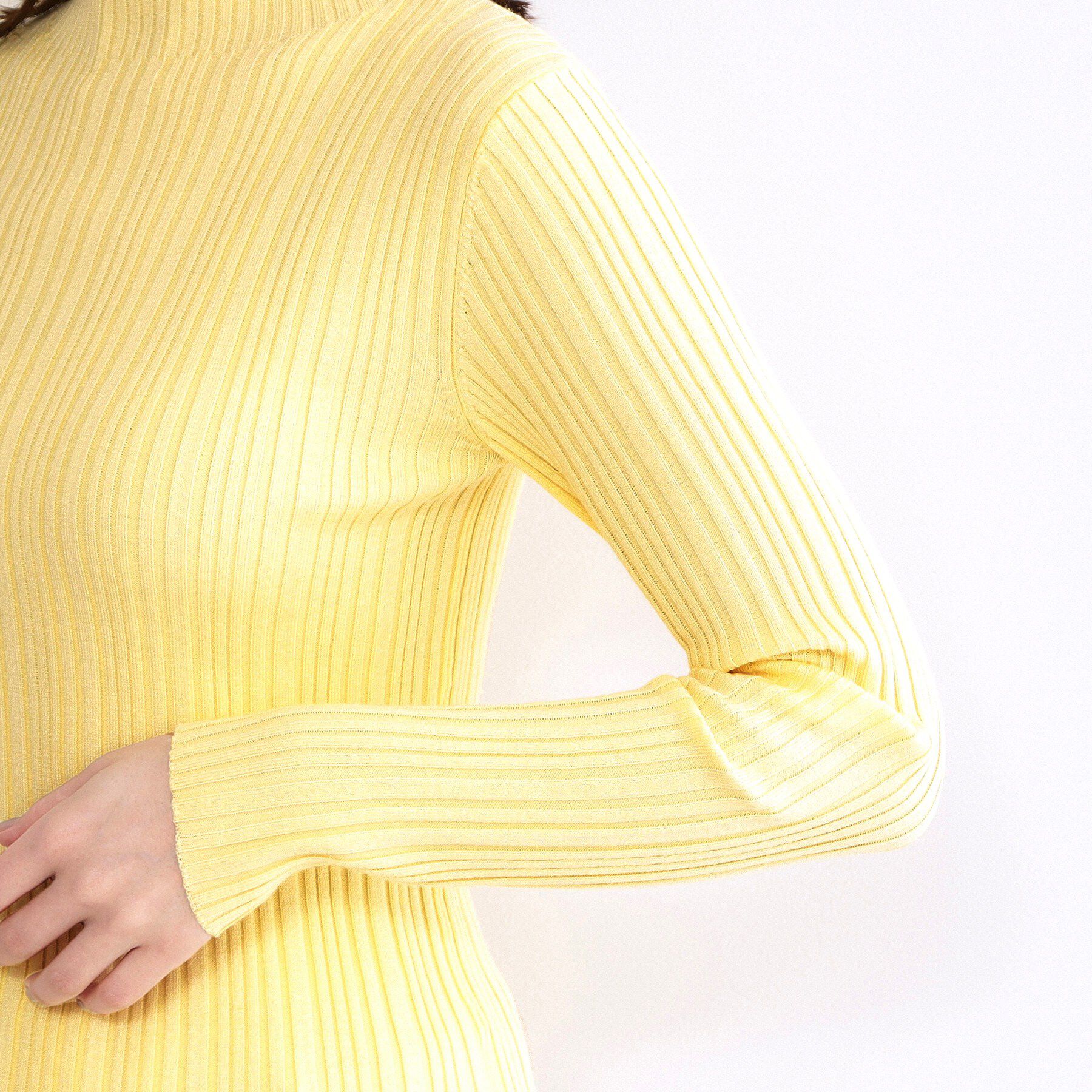 OPAQUE.CLIP「ランダムリブハイネックニット【洗濯機OK】」|ニット・セーター|