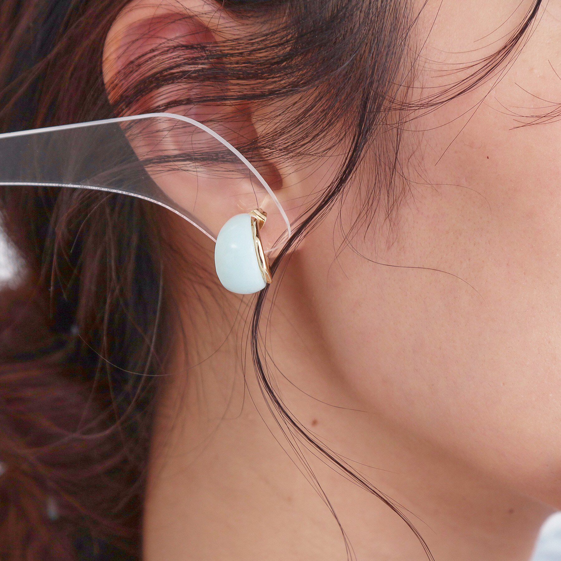 OPAQUE.CLIP「エポ乳白カラーピアス」|ピアス|