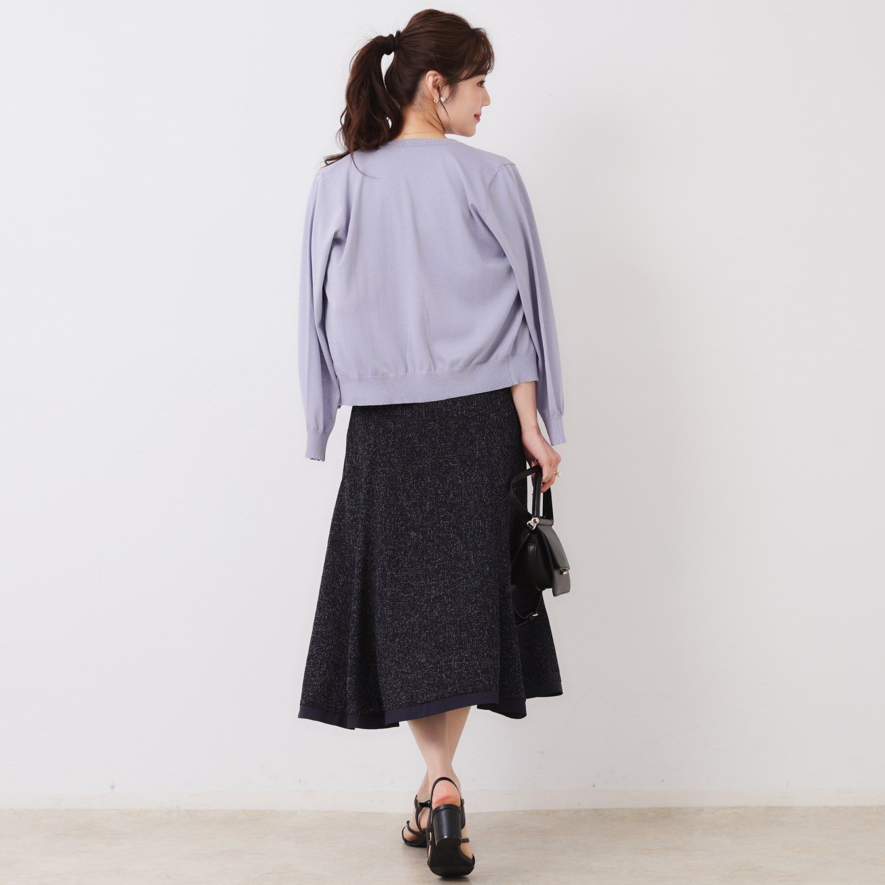 Couture broach「【洗える・きれいめ・通勤】サマーツイード配色フレアスカート」|スカート|
