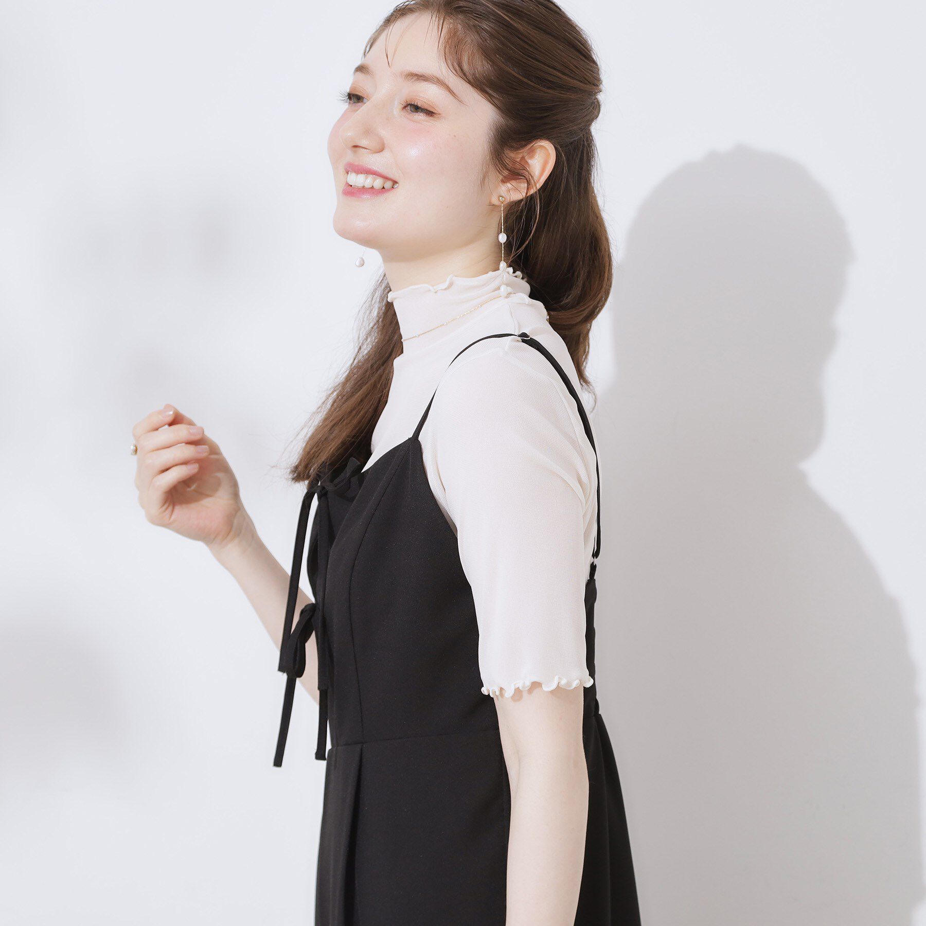 Couture broach「シアーチュール5分袖トップス」|Tシャツ・カットソー|