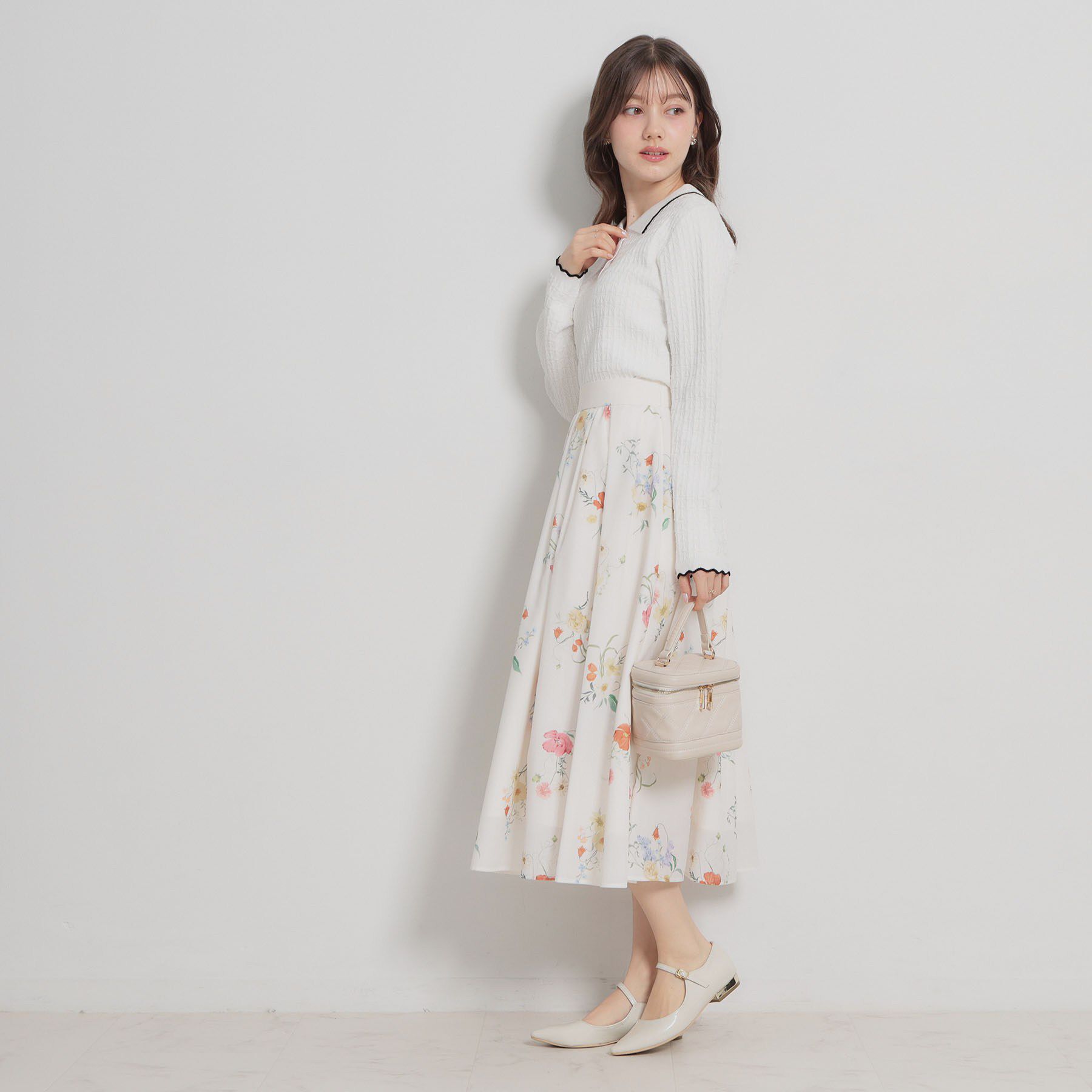 Couture broach「【洗える着映え】ビジュー釦ポロニット」|ニット・セーター|