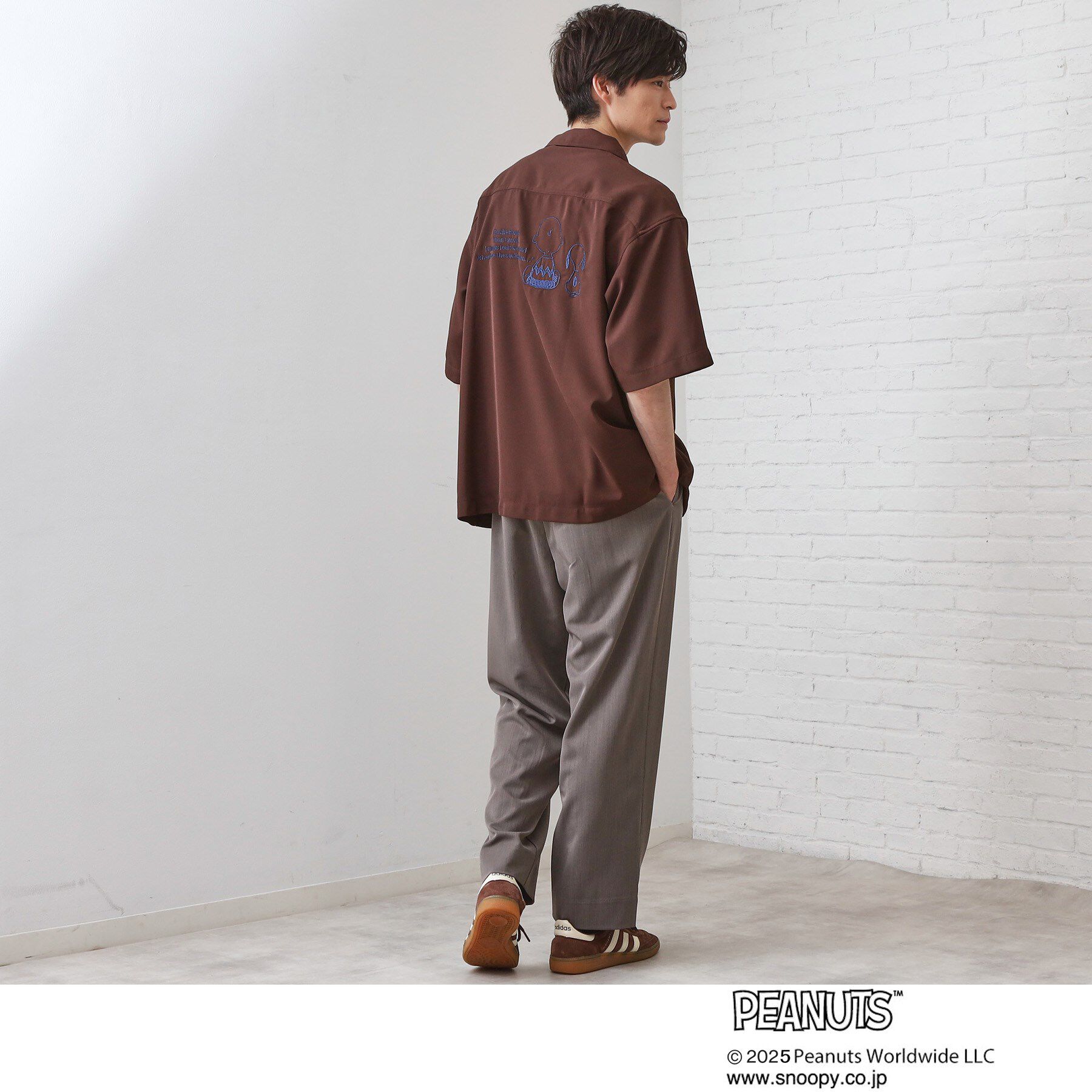 THE SHOP TK「Peanuts スヌーピー 5分袖シャツ」|シャツ・ブラウス|