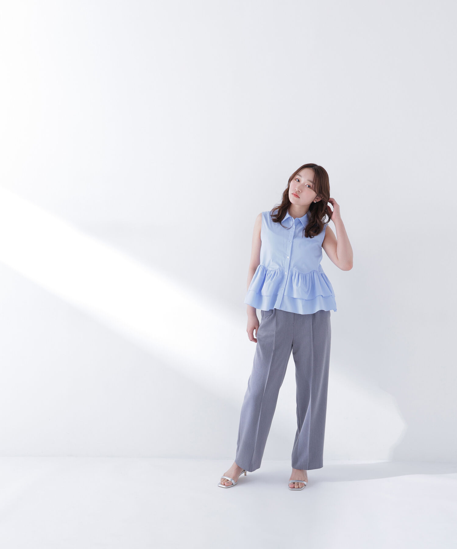  「コンパクトベスト セットアップ ワイドストレートパンツ」|その他|