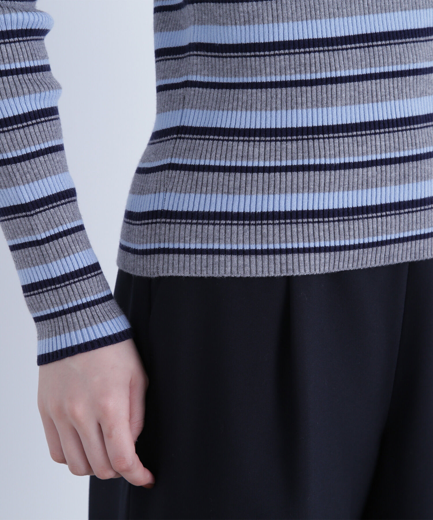  「マルチボーダーリブニット」|ニット・セーター|