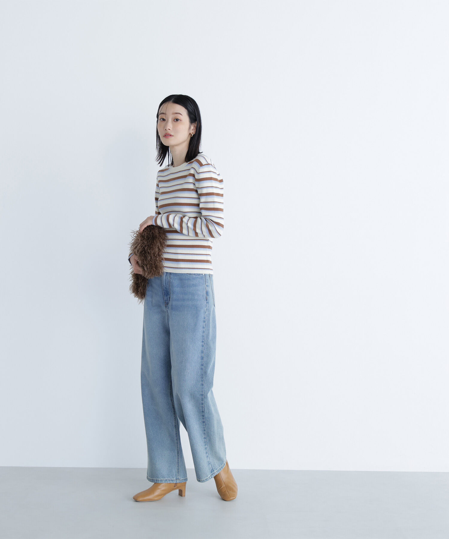  「マルチボーダーリブニット」|ニット・セーター|