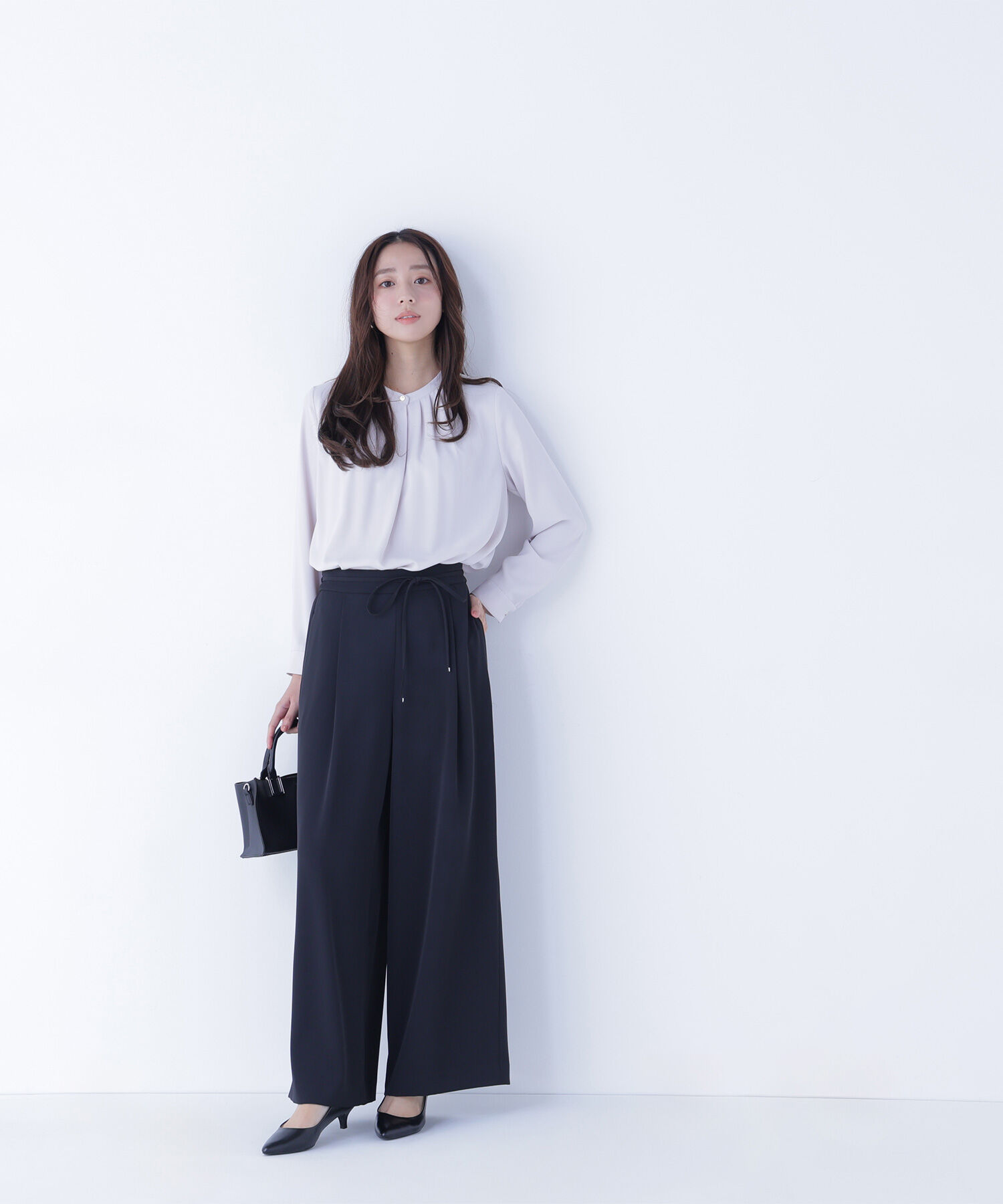  「ナローリボンイージーワイドパンツ」|その他|