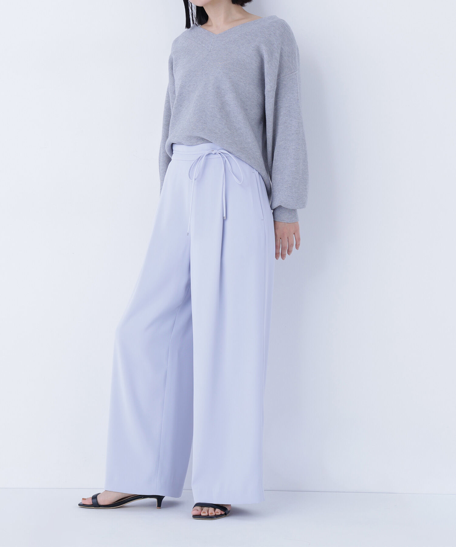  「ナローリボンイージーワイドパンツ」|その他|