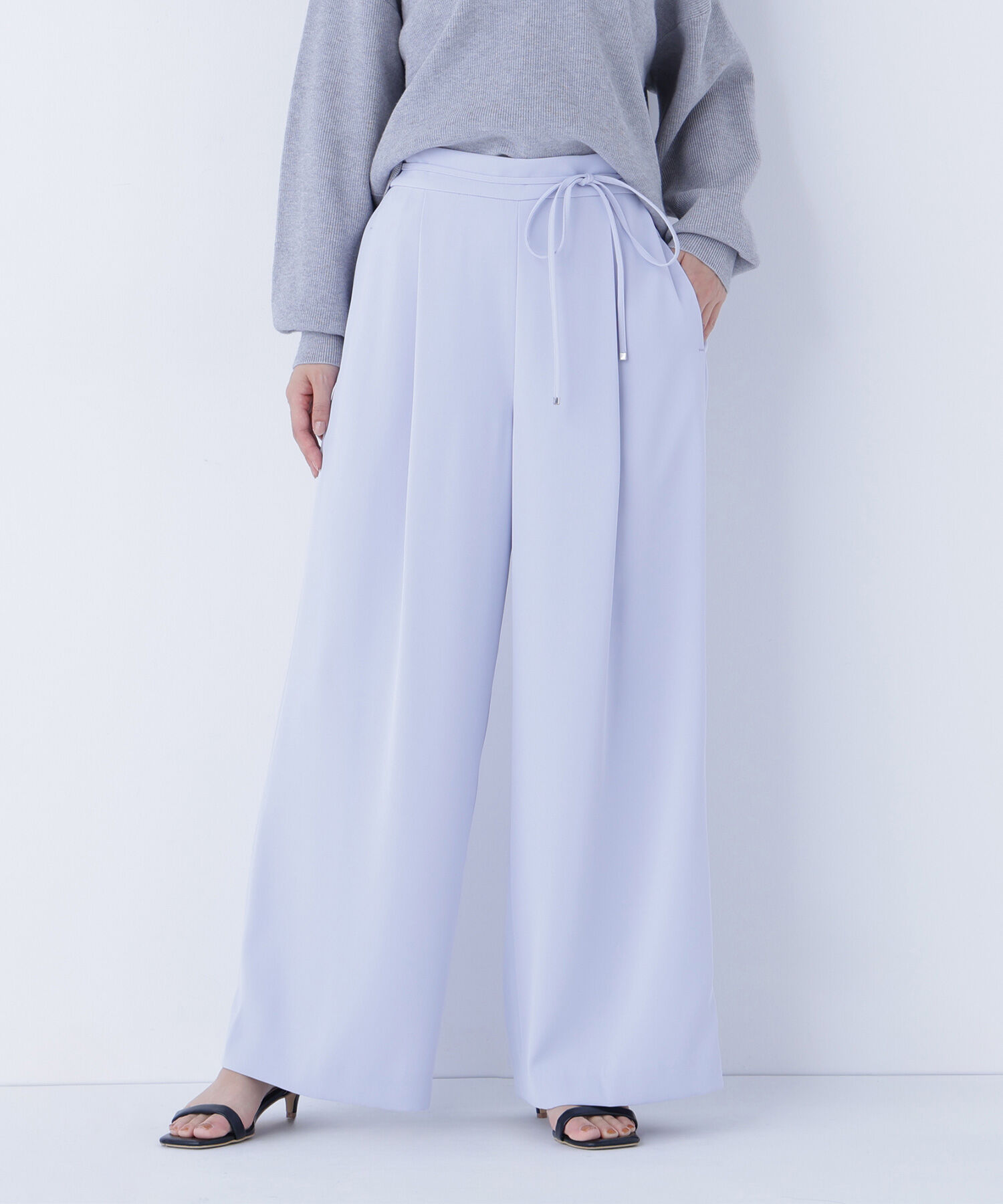  「ナローリボンイージーワイドパンツ」|その他|