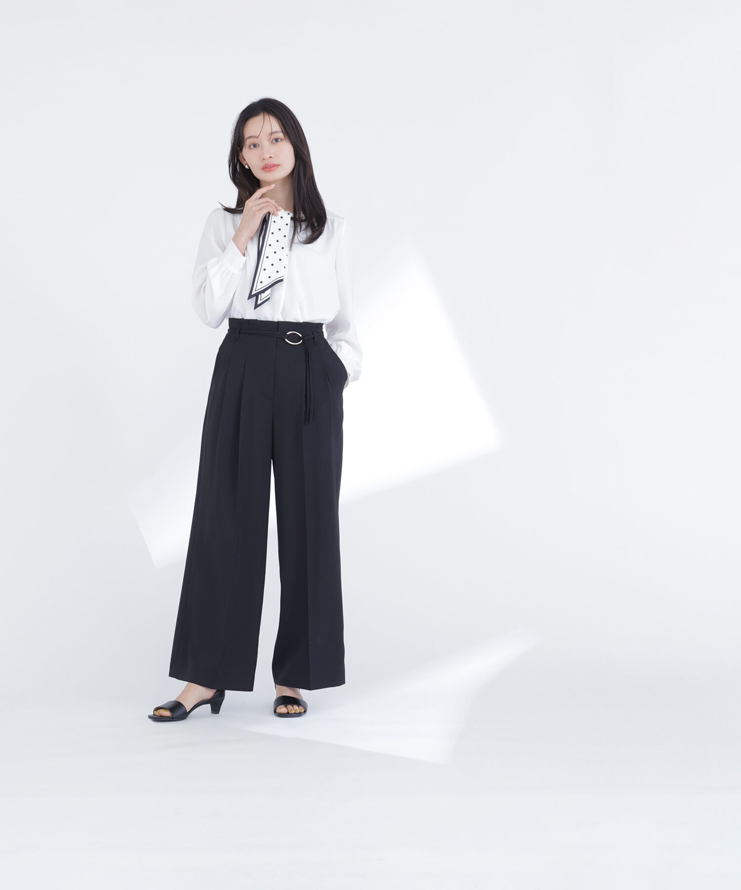  「ダブルベルトワイドパンツ」|その他|