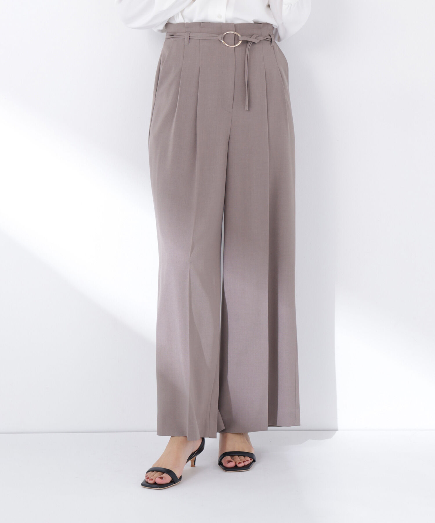  「ダブルベルトワイドパンツ」|その他|
