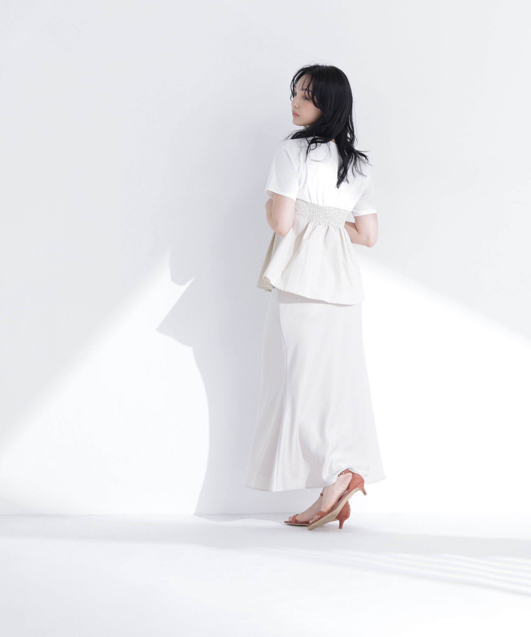  「ペプラムビスチェドッキングカットソー」|Tシャツ・カットソー|