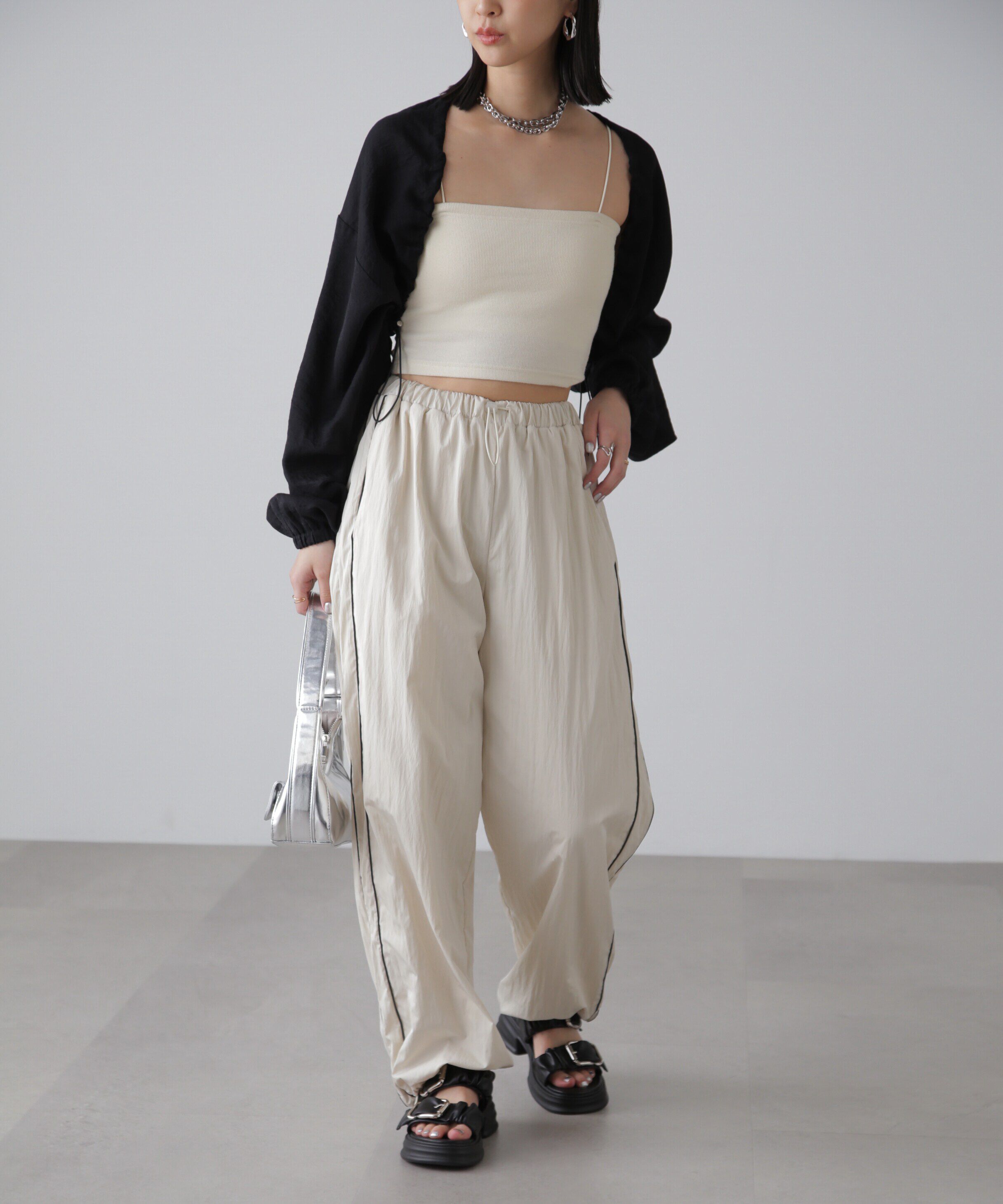  「ドロストショート丈ボレロ」|シャツ・ブラウス|