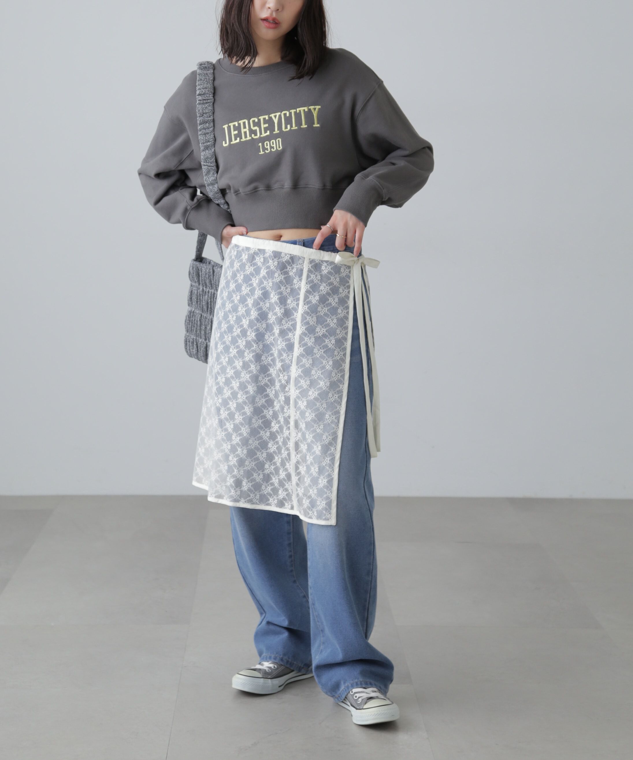  「レースラップレイヤードスカート」|スカート|