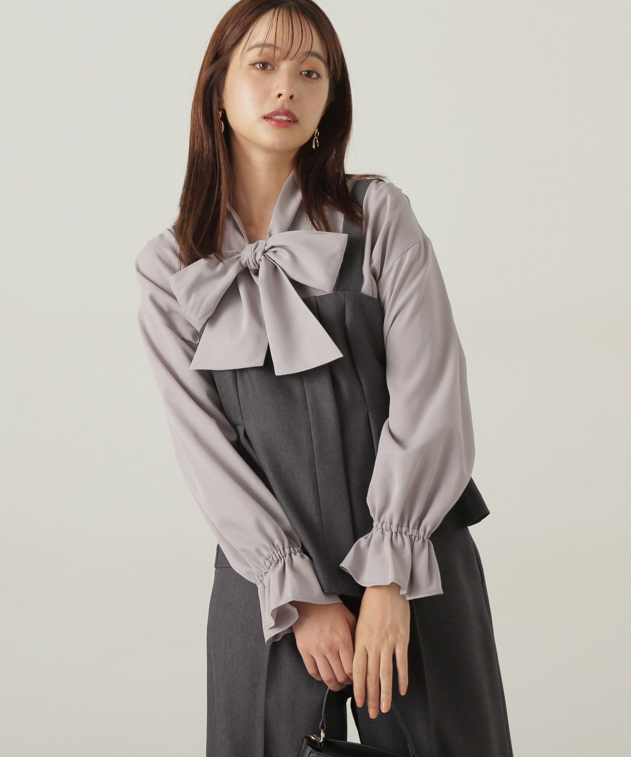 PROPORTION BODY DRESSING「ペプラムビスチェ」|シャツ・ブラウス|チャコール2