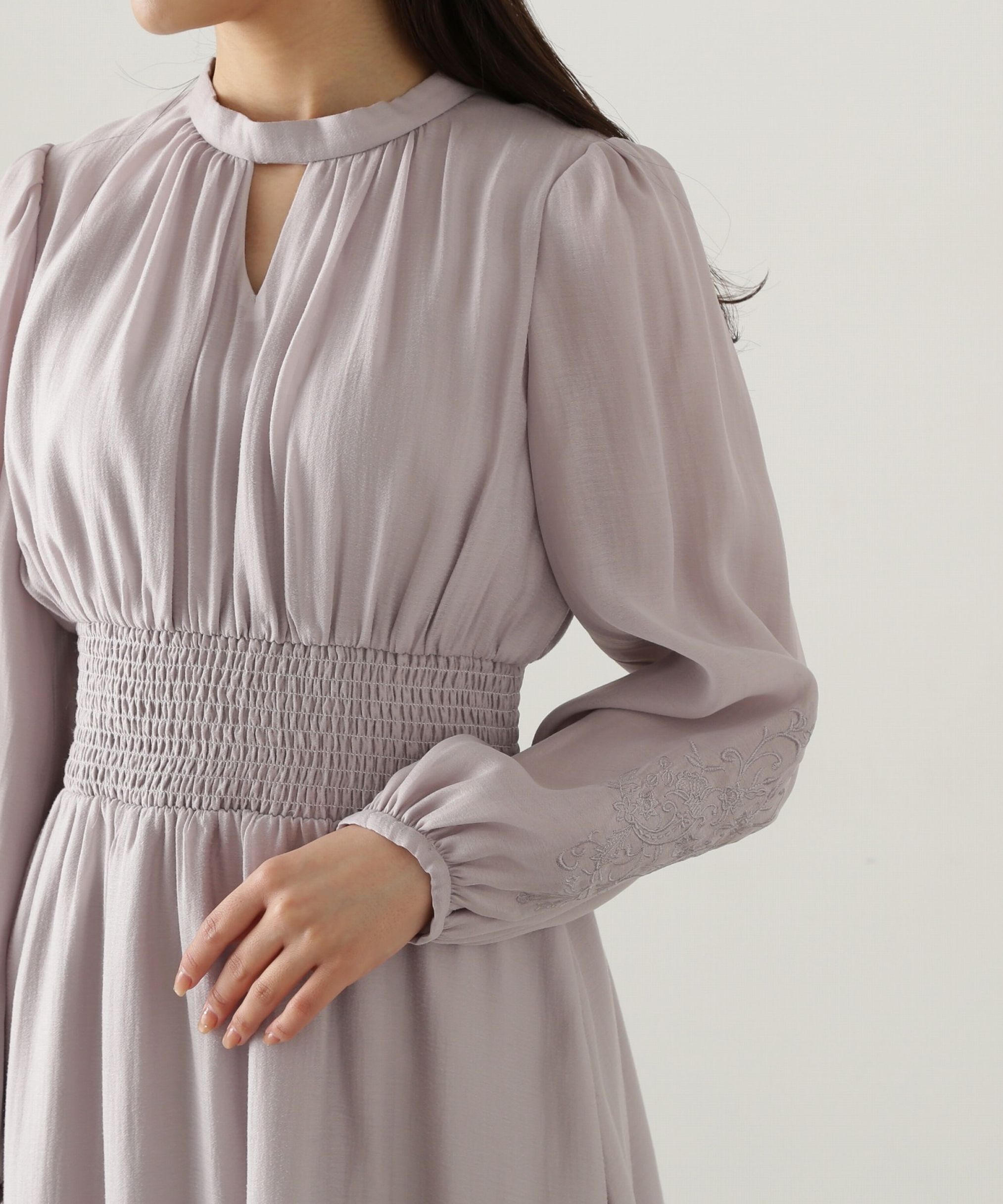 PROPORTION BODY DRESSING「スリーブエンブロイダリーワンピース　24AW」|ワンピース|