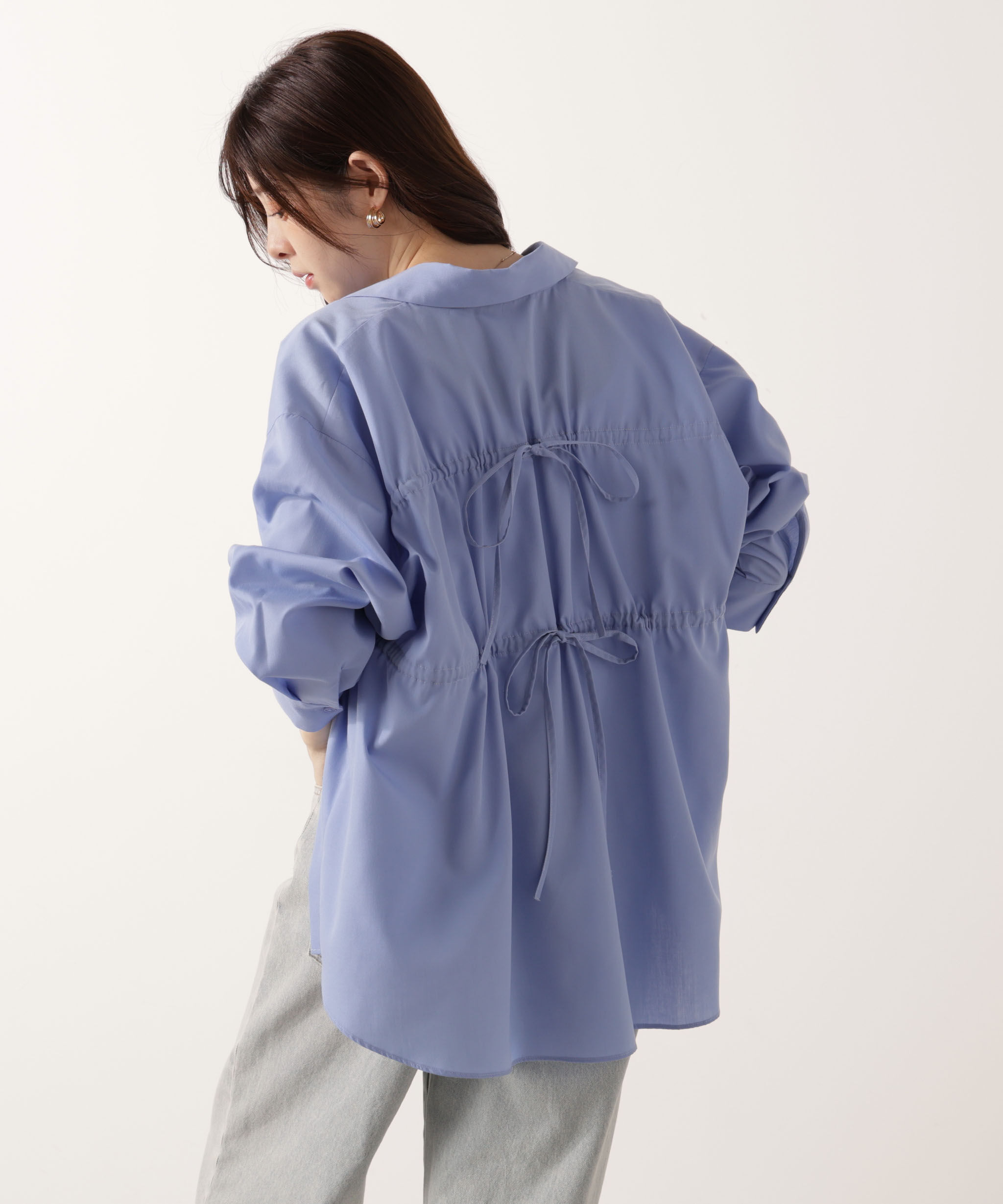 PROPORTION BODY DRESSING「＜ウォッシャブル＞バックリボンシャツ 25AW」|シャツ・ブラウス|