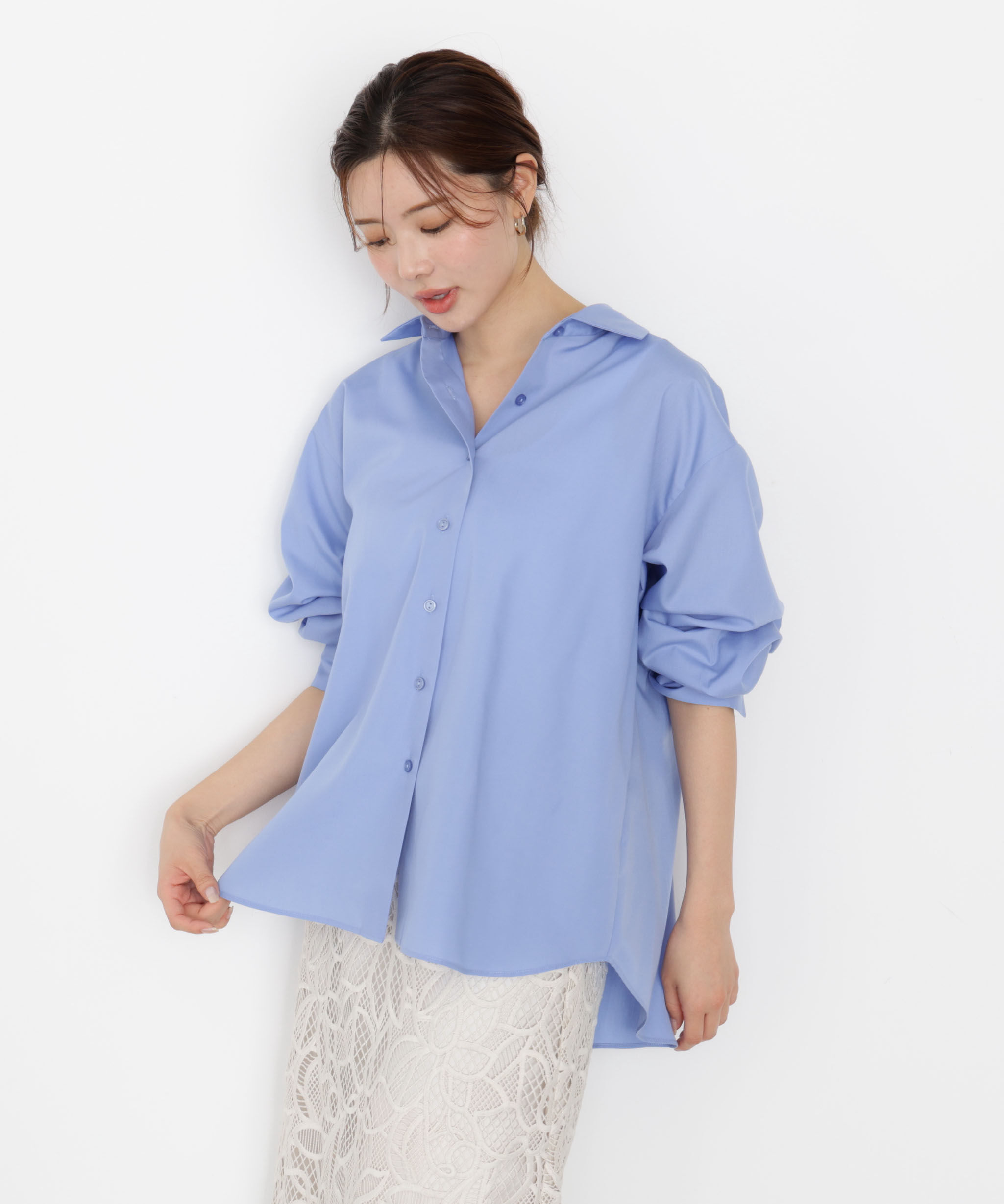 PROPORTION BODY DRESSING「＜ウォッシャブル＞バックリボンシャツ 25AW」|シャツ・ブラウス|