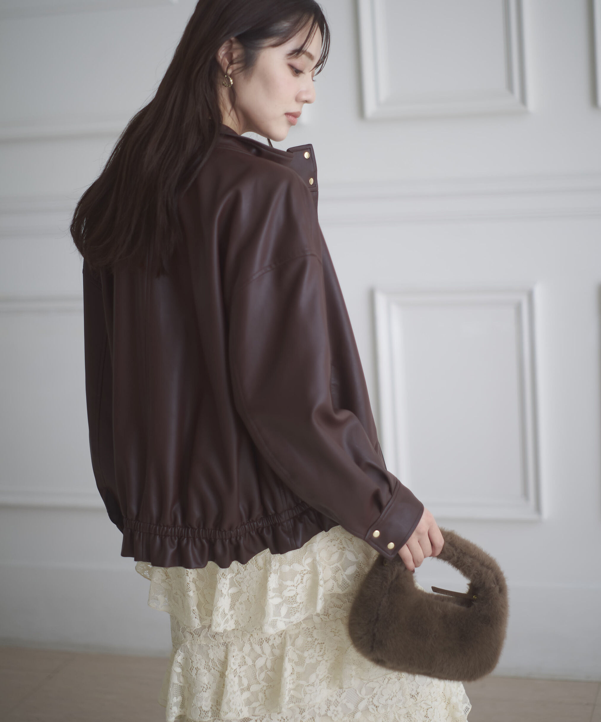 PROPORTION BODY DRESSING「合皮ドロストブルゾン 25AW」|ブルゾン・スタジャン|