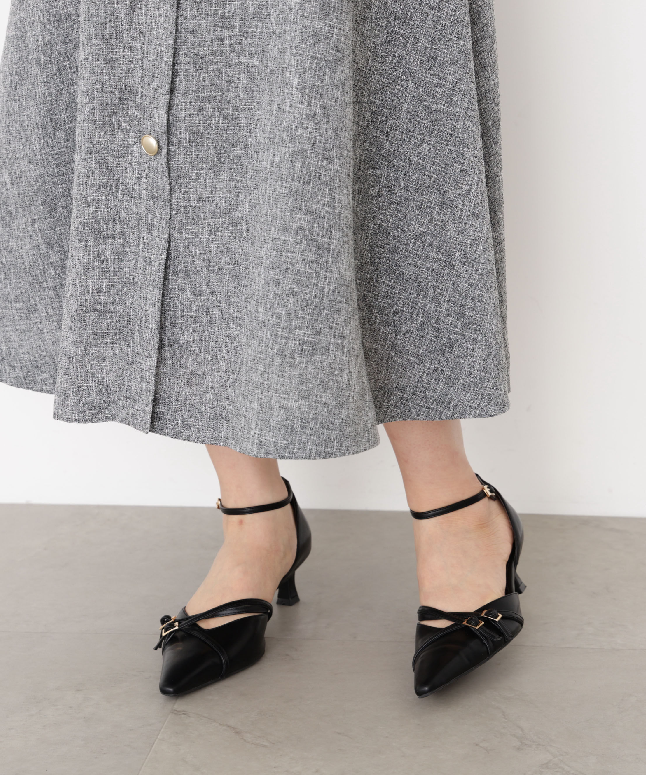 PROPORTION BODY DRESSING「フロント釦ツイードワンピース 25AW」|ワンピース|