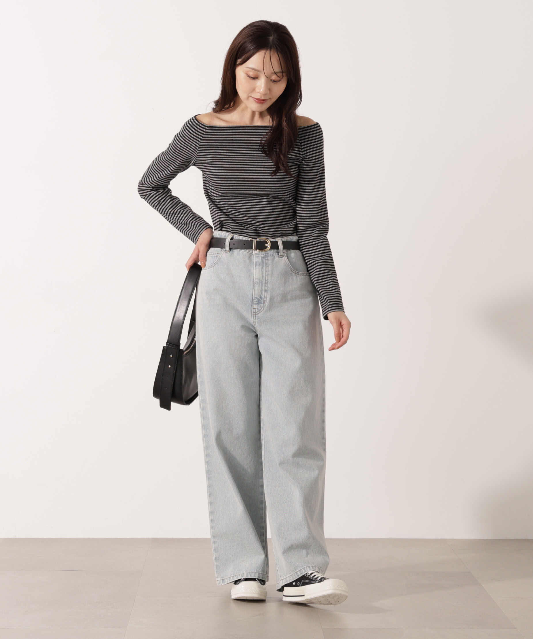 PROPORTION BODY DRESSING「＜ハンドウォッシャブル＞オフショルカットソー」|Tシャツ・カットソー|