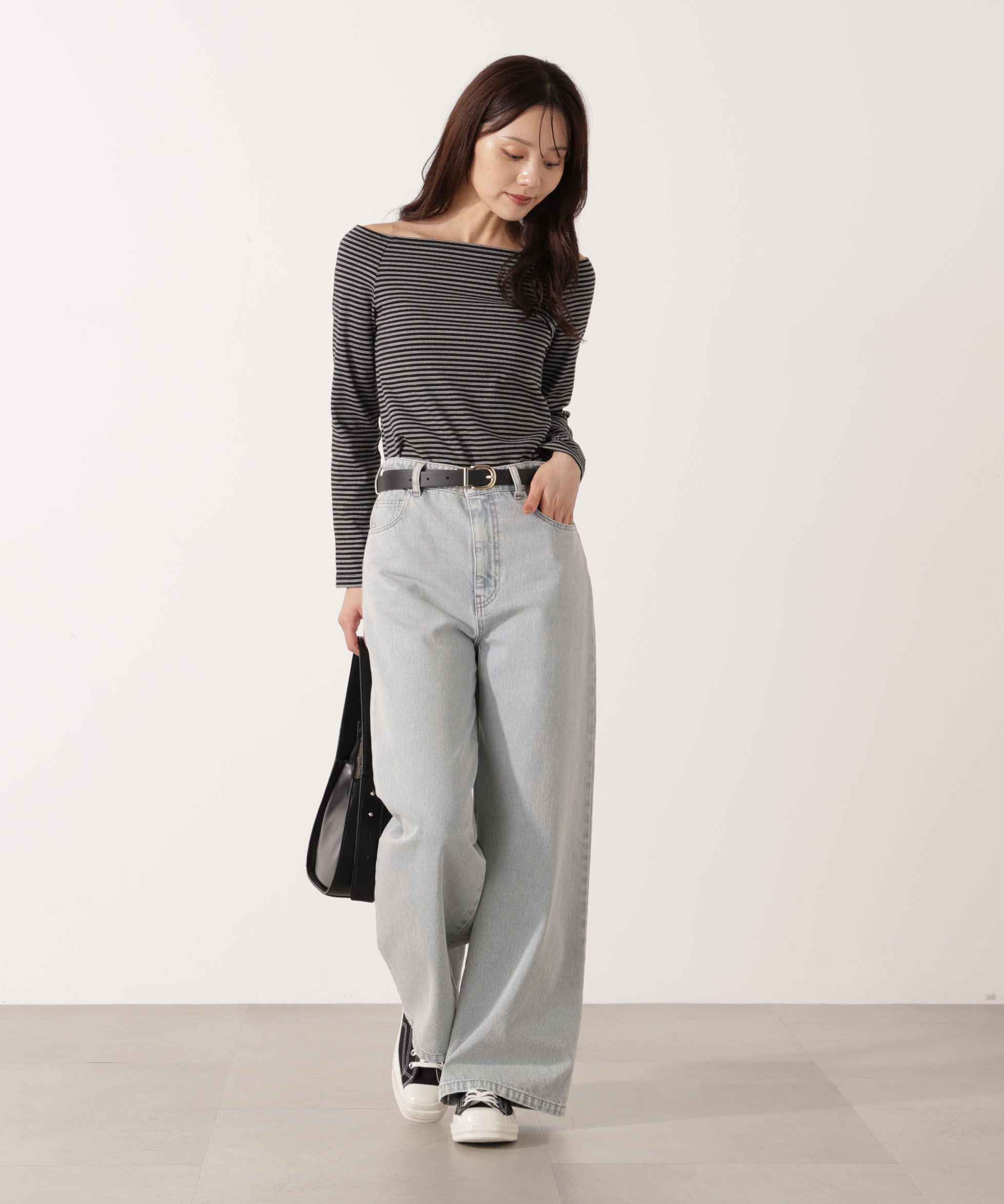 PROPORTION BODY DRESSING「＜ハンドウォッシャブル＞オフショルカットソー」|Tシャツ・カットソー|