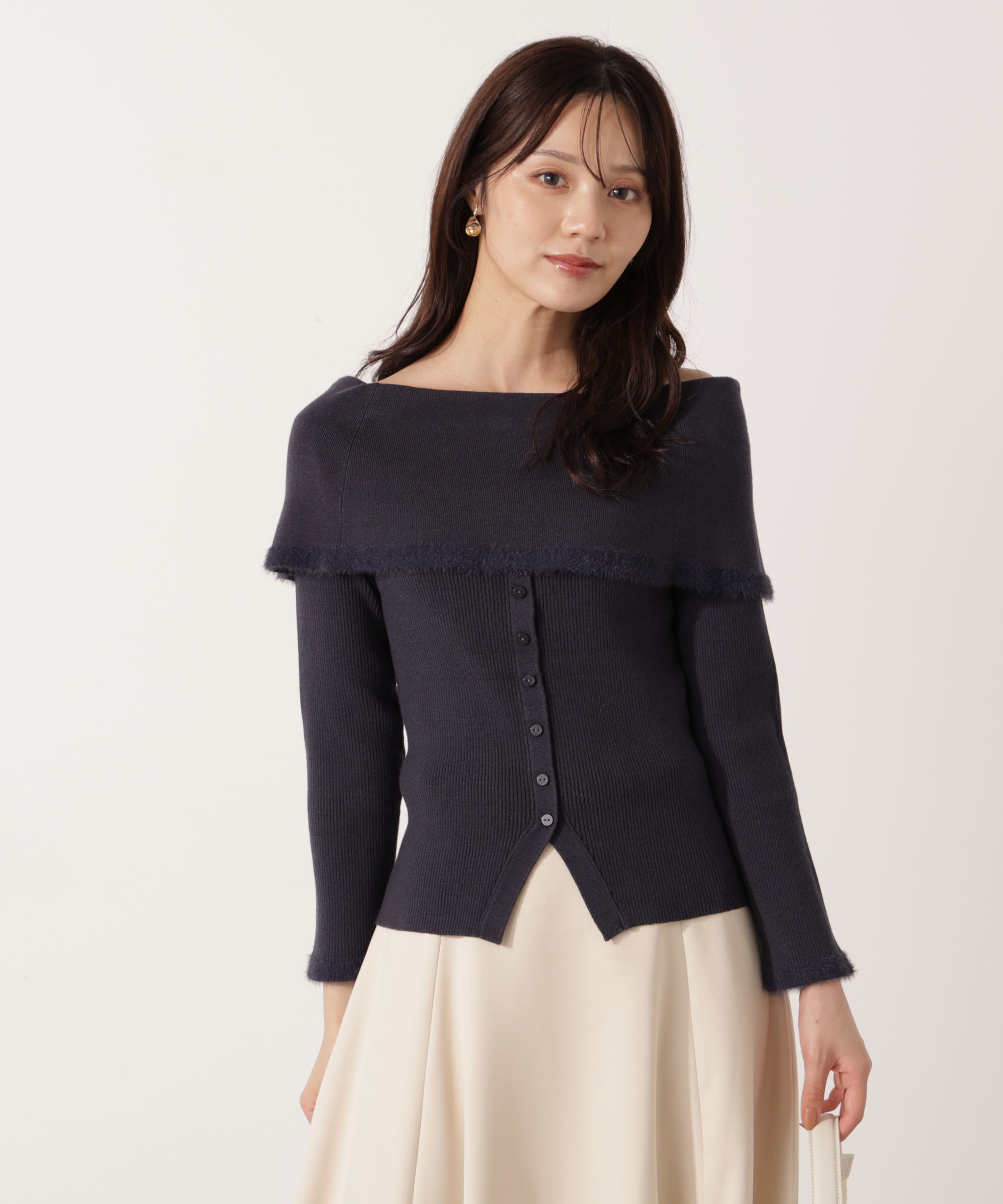 PROPORTION BODY DRESSING「ポイントフェザーオフショルニット」|ニット・セーター|