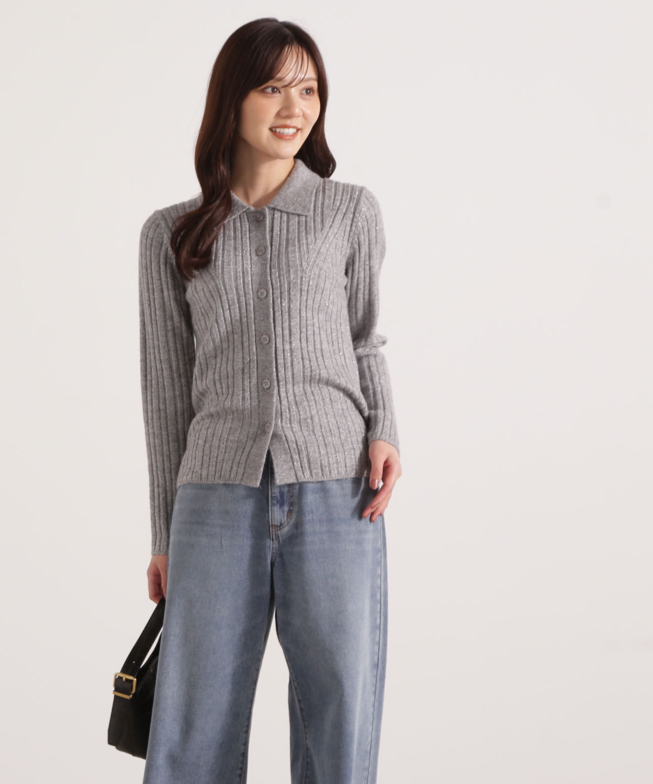 PROPORTION BODY DRESSING「カラーネックラメニット 25AW」|ニット・セーター|