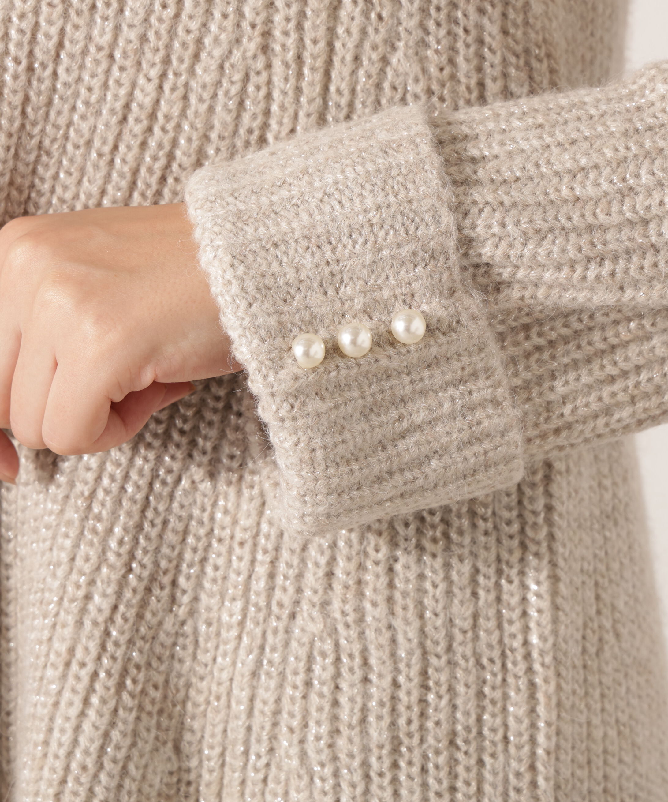 PROPORTION BODY DRESSING「ウールブレンドラメ入りニットミニワンピース　25AW」|ワンピース|