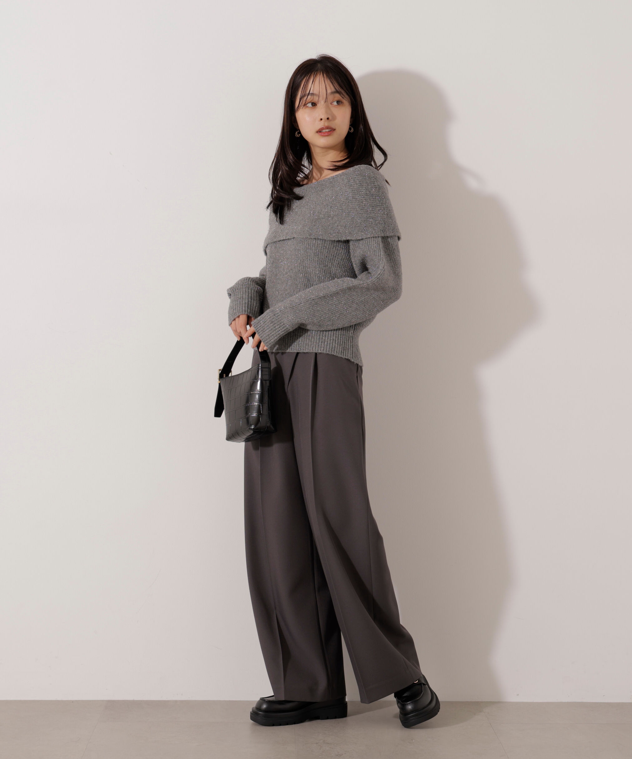 PROPORTION BODY DRESSING「ラメ入りオフショルニット」|ニット・セーター|