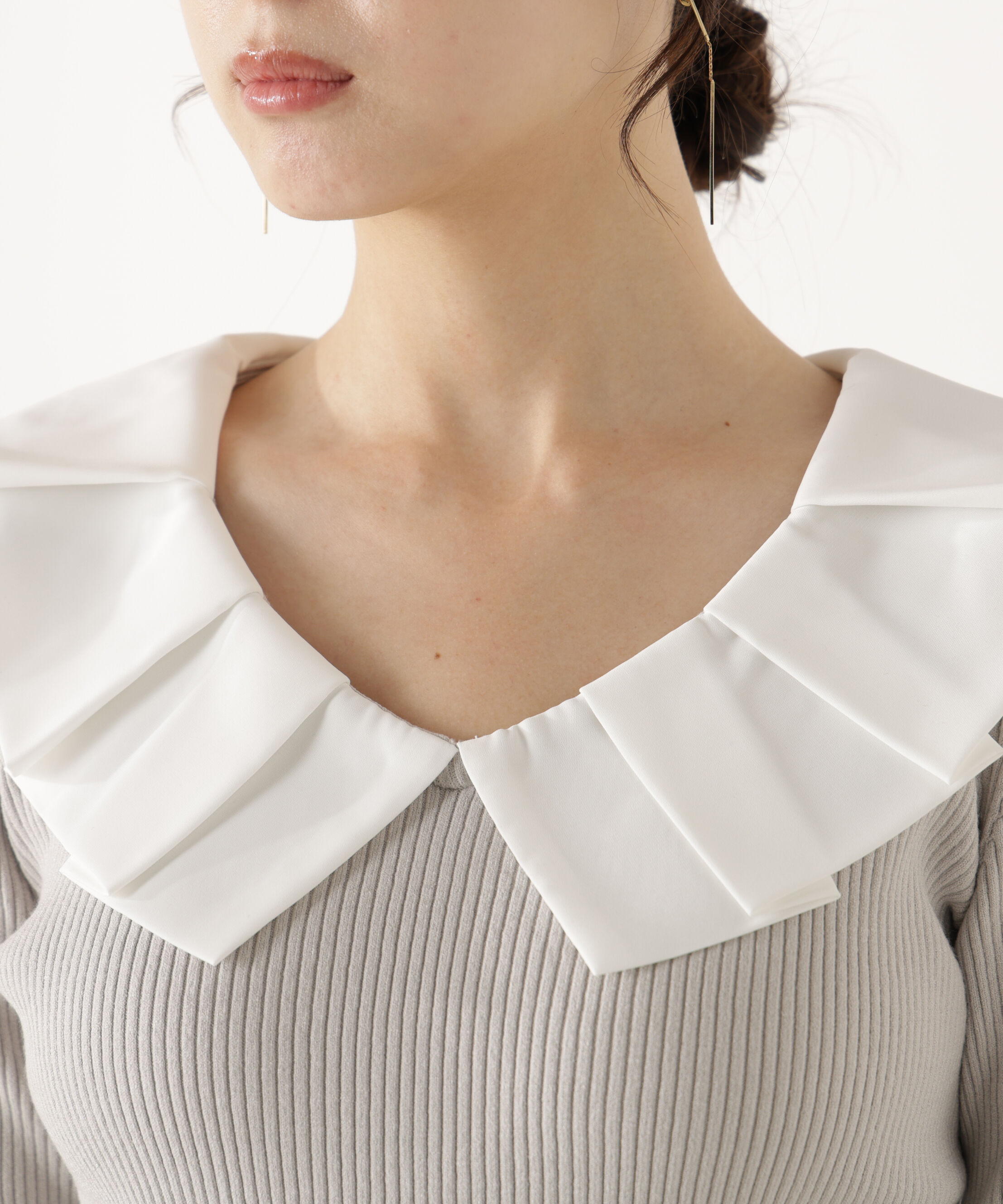 PROPORTION BODY DRESSING「ラッフルカラーニットトップス」|ニット・セーター|