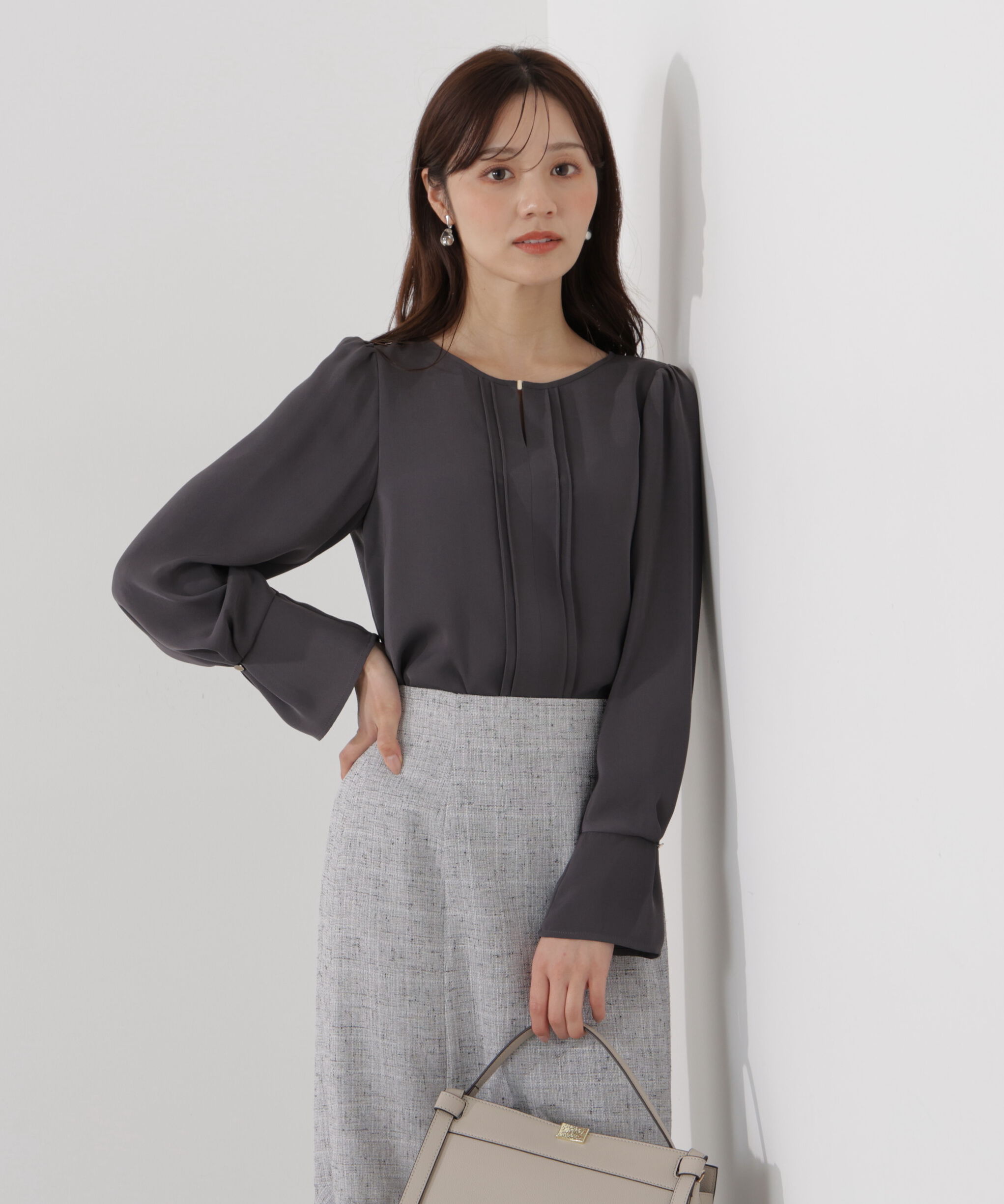 PROPORTION BODY DRESSING「＜ウォッシャブル＞ピンタックブラウス」|シャツ・ブラウス|