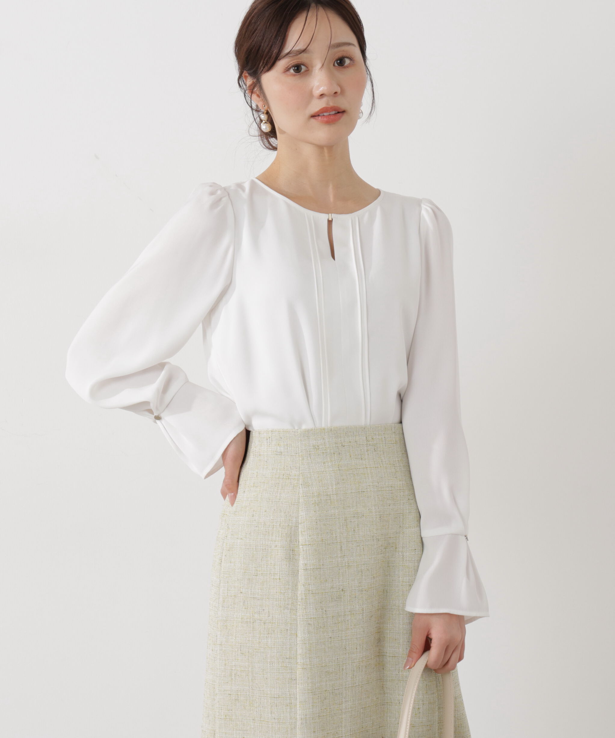 PROPORTION BODY DRESSING「＜ウォッシャブル＞ピンタックブラウス」|シャツ・ブラウス|