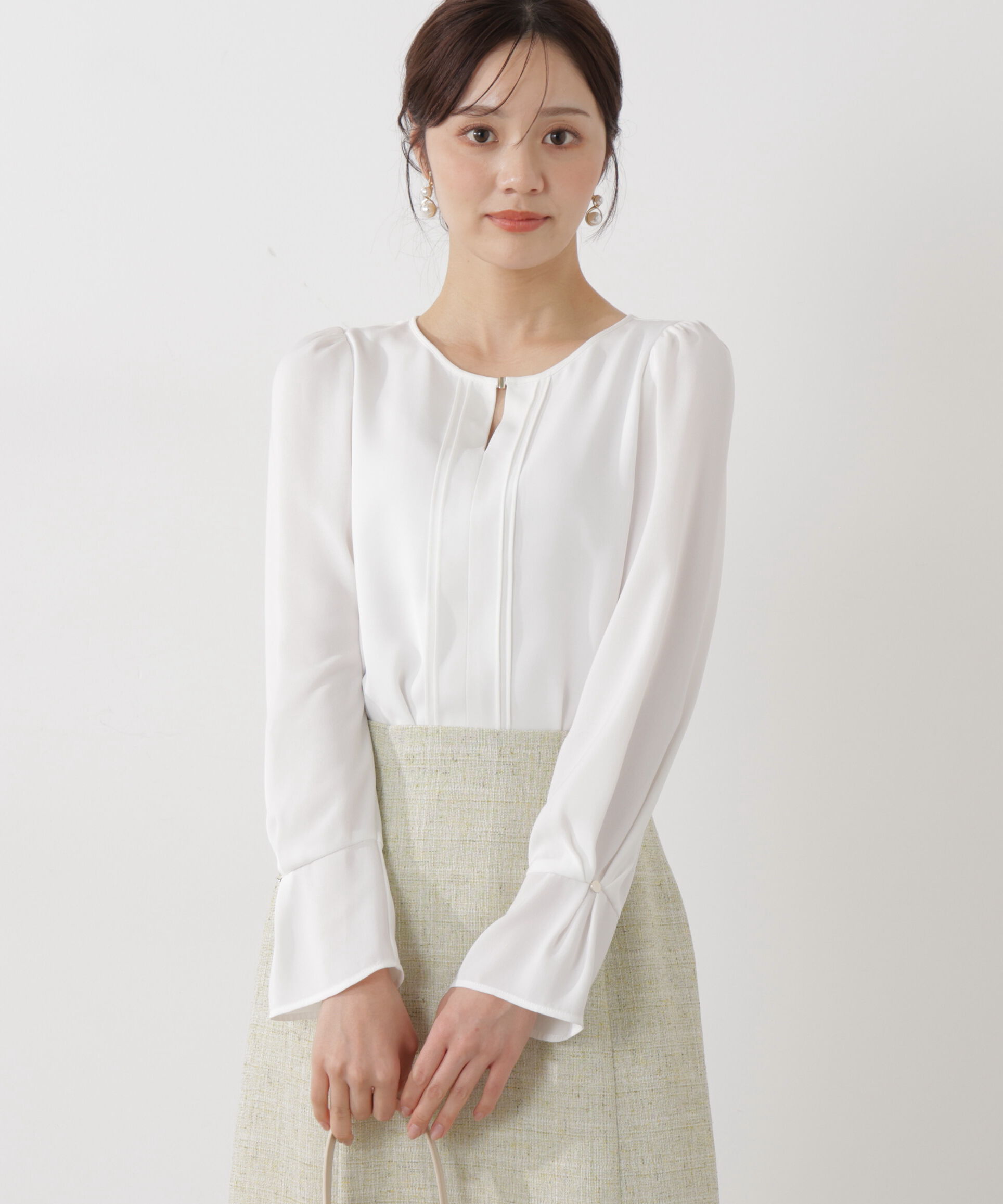 PROPORTION BODY DRESSING「＜ウォッシャブル＞ピンタックブラウス」|シャツ・ブラウス|