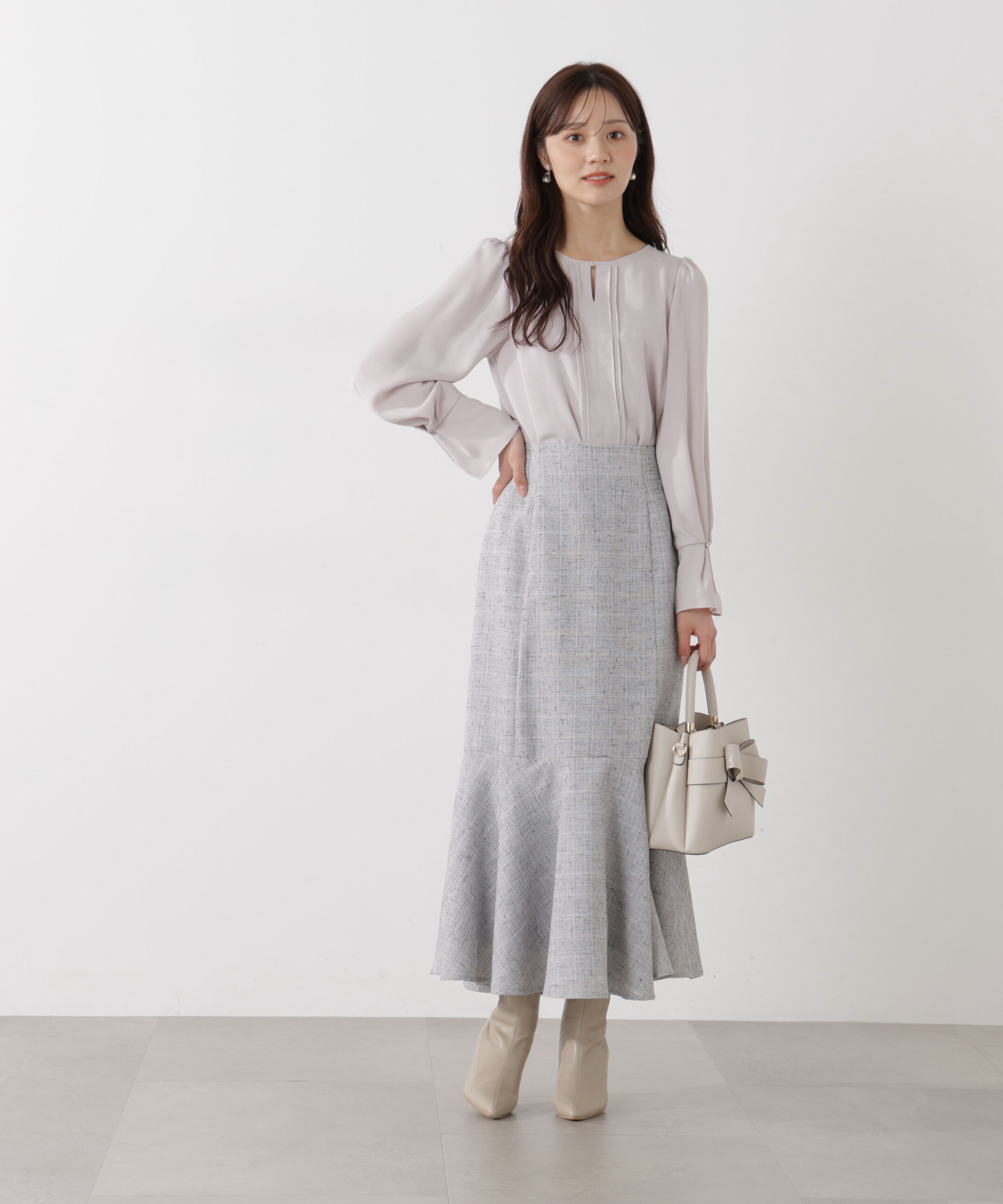 PROPORTION BODY DRESSING「＜ウォッシャブル＞ピンタックブラウス」|シャツ・ブラウス|
