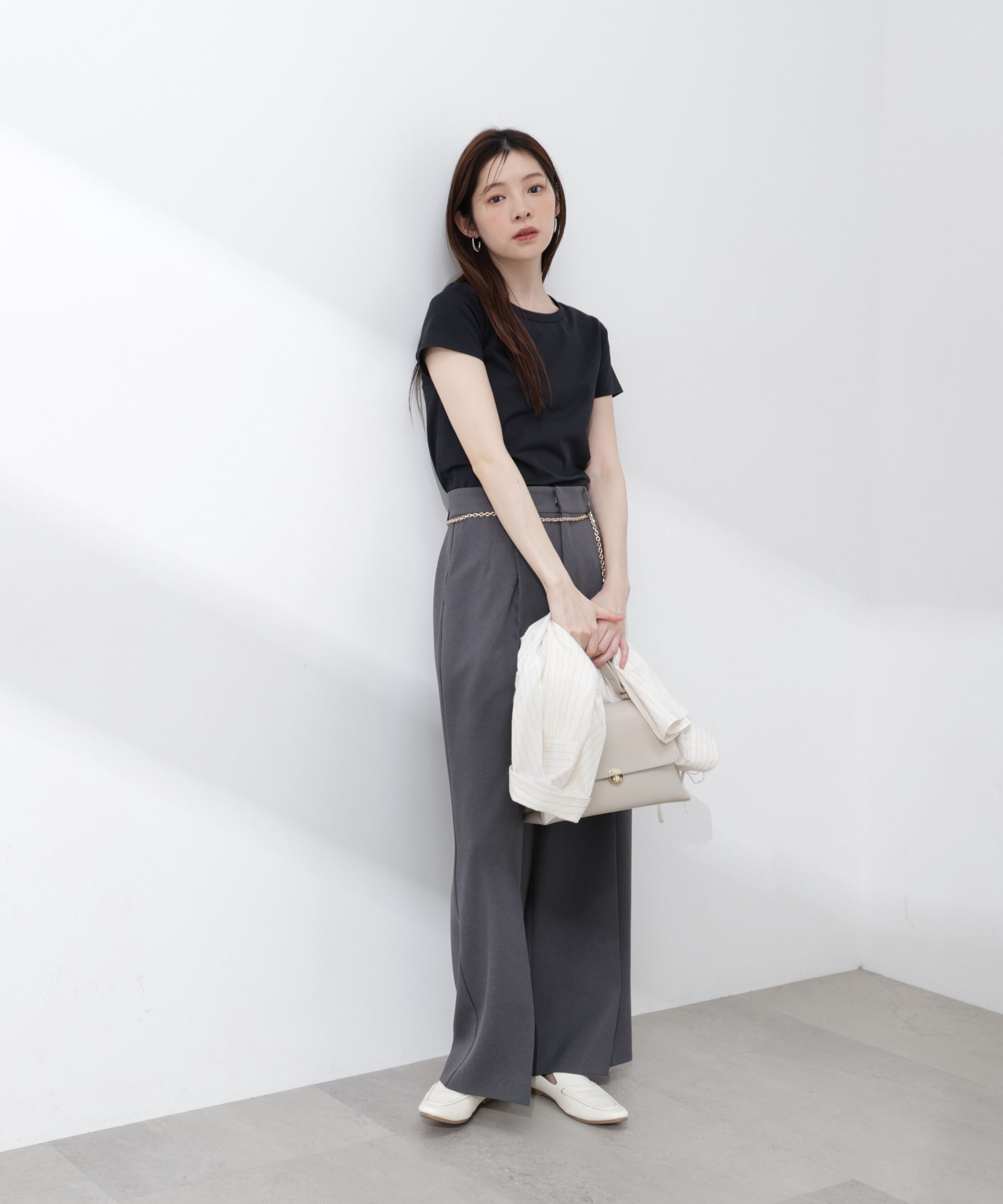 PROPORTION BODY DRESSING「〈a/mie〉オーガニック接触冷感チャーム付きTシャツ 26SS」|Tシャツ・カットソー|
