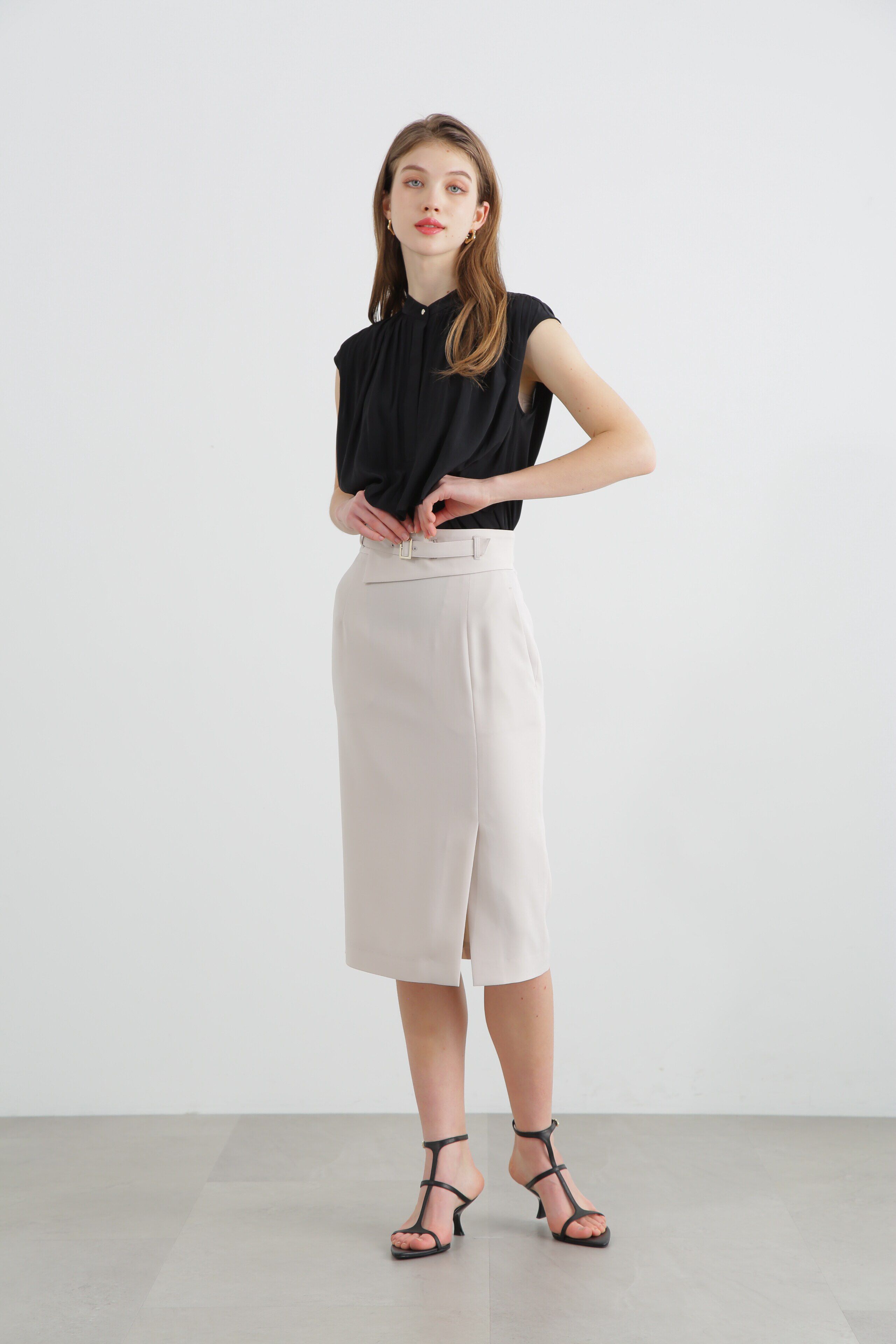  「◆アシンメトリーベルトスカート」|スカート|