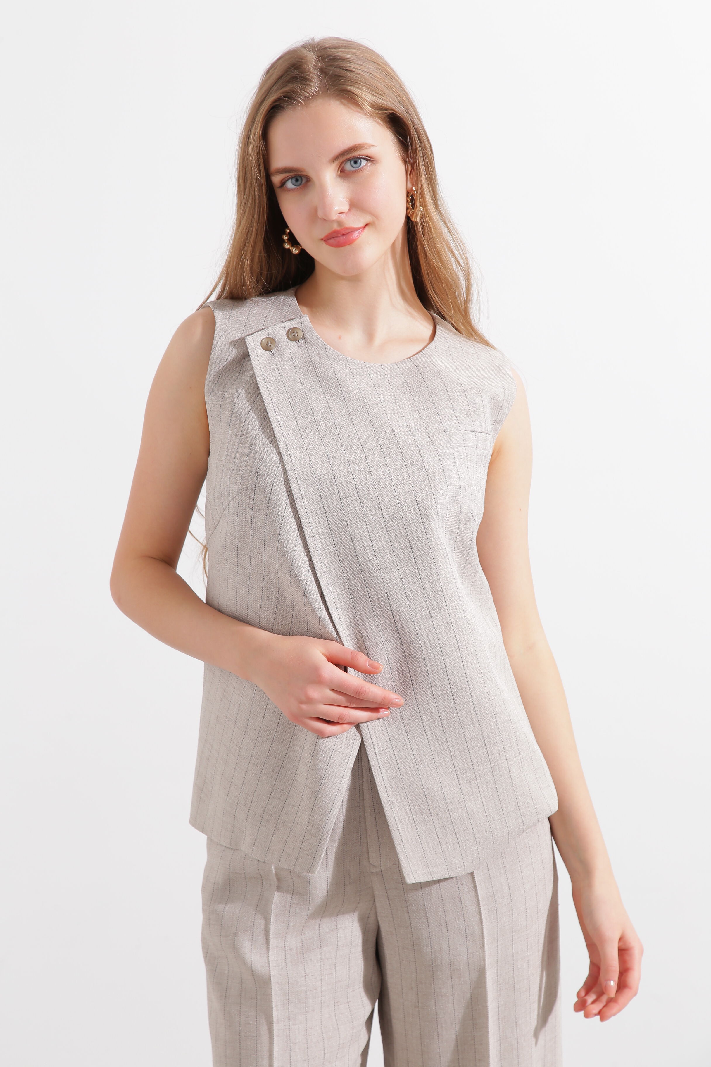  「◆ストライプベスト」|シャツ・ブラウス|