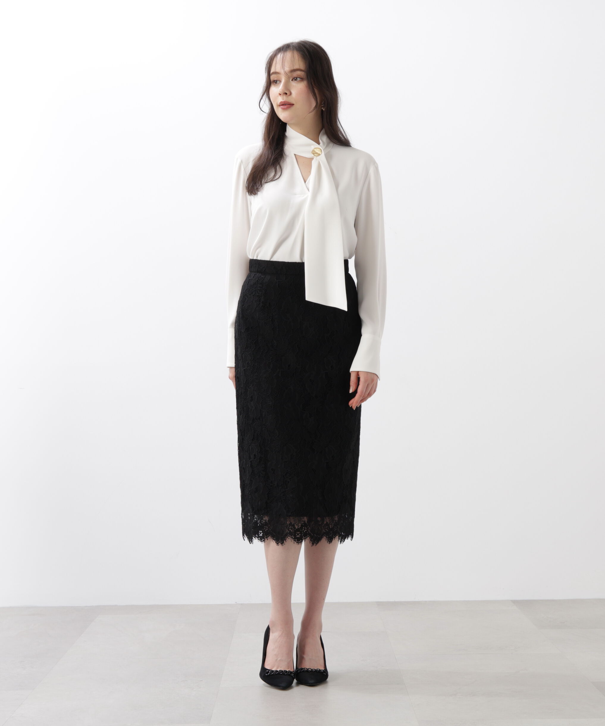  「◆グラデーションフラワーレーススカート」|スカート|