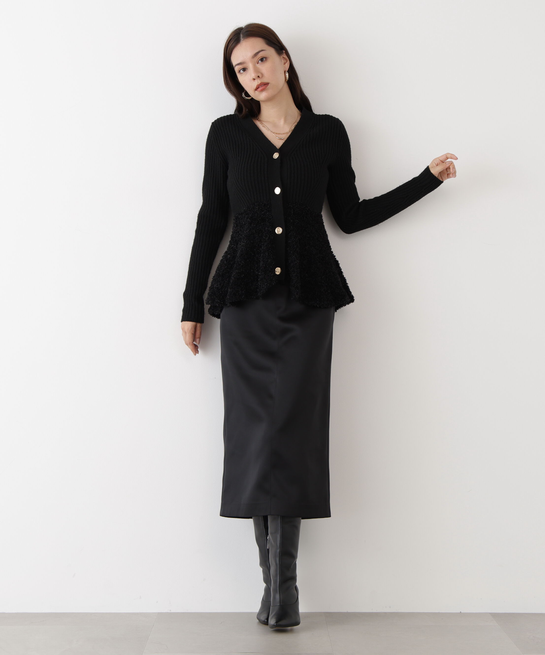  「◆ツイードコンビペプラムカーディガン」|その他|