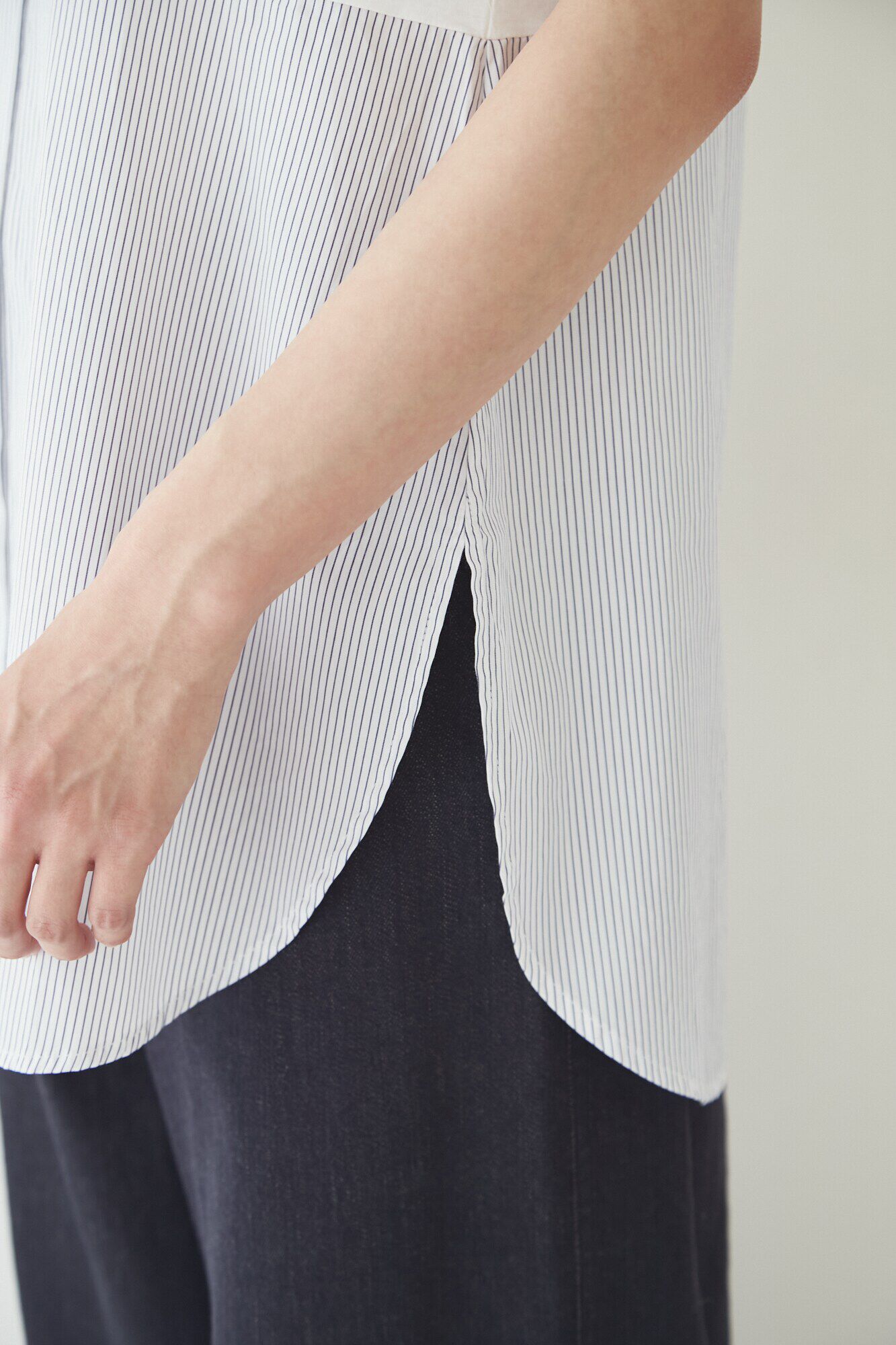  「布帛ドッキングノースリカットソー」|Tシャツ・カットソー|