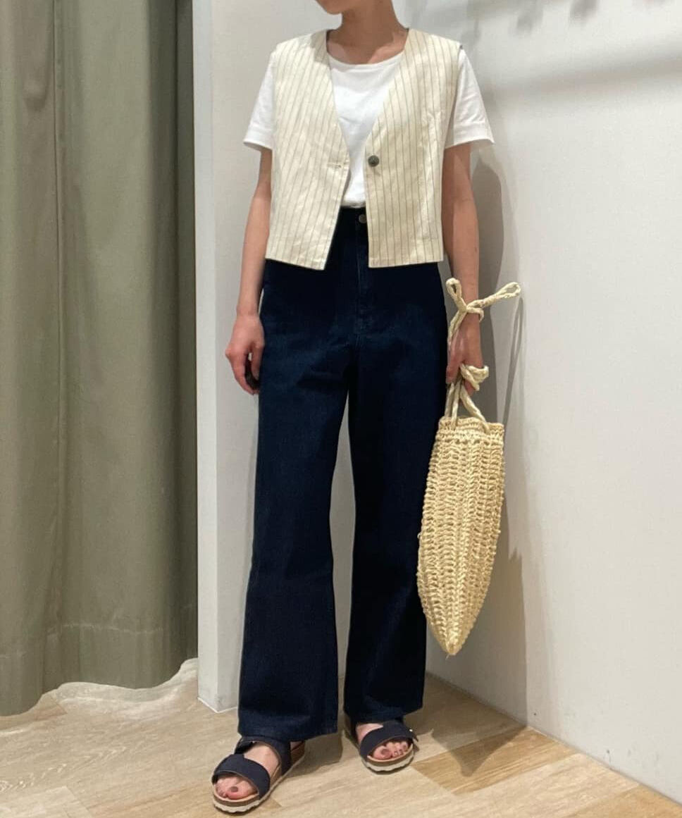  「◆綿麻ストライプジレ」|シャツ・ブラウス|