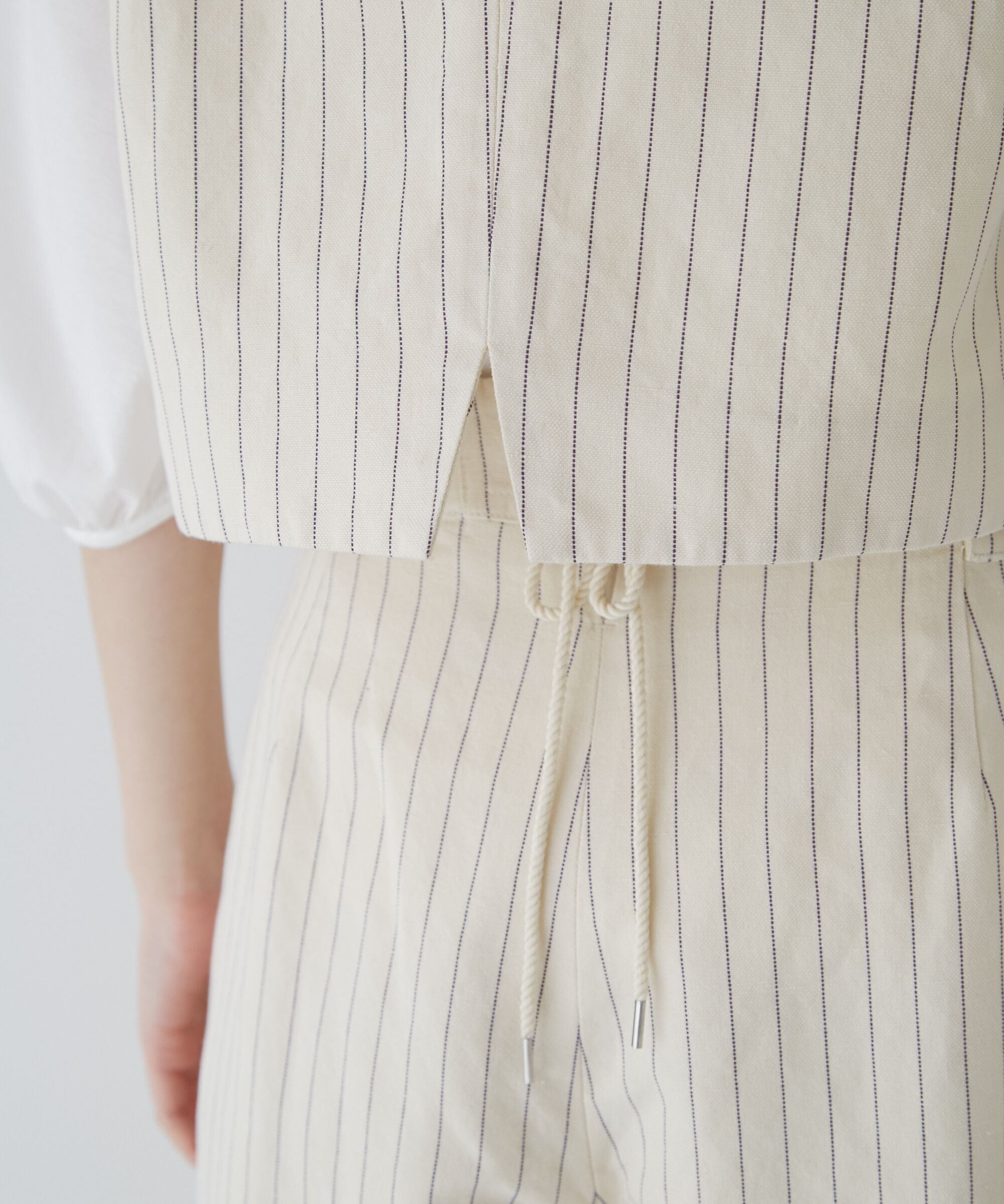  「◆綿麻ストライプジレ」|シャツ・ブラウス|