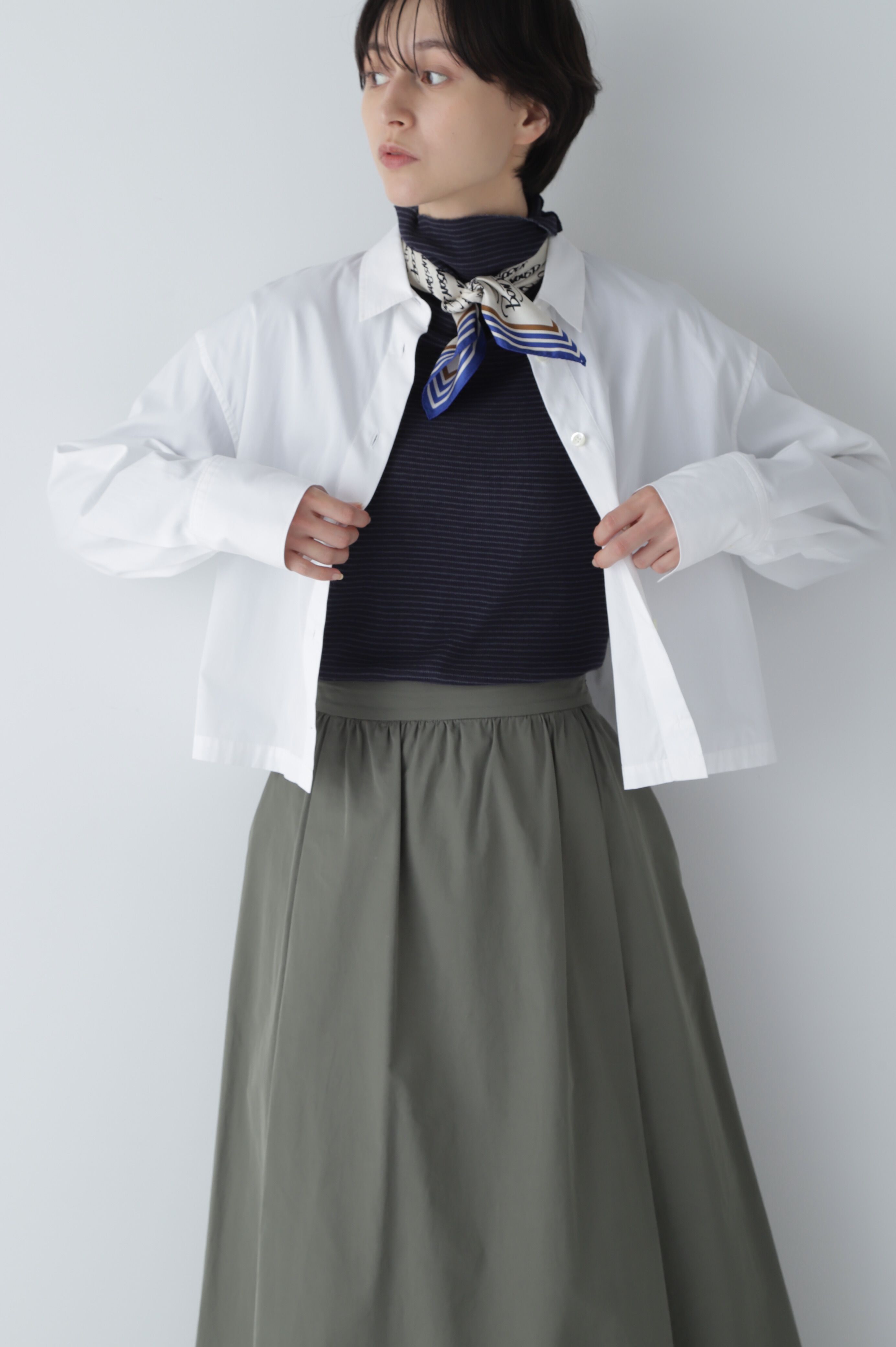  「◆ショート丈シャツ」|シャツ・ブラウス|ホワイト