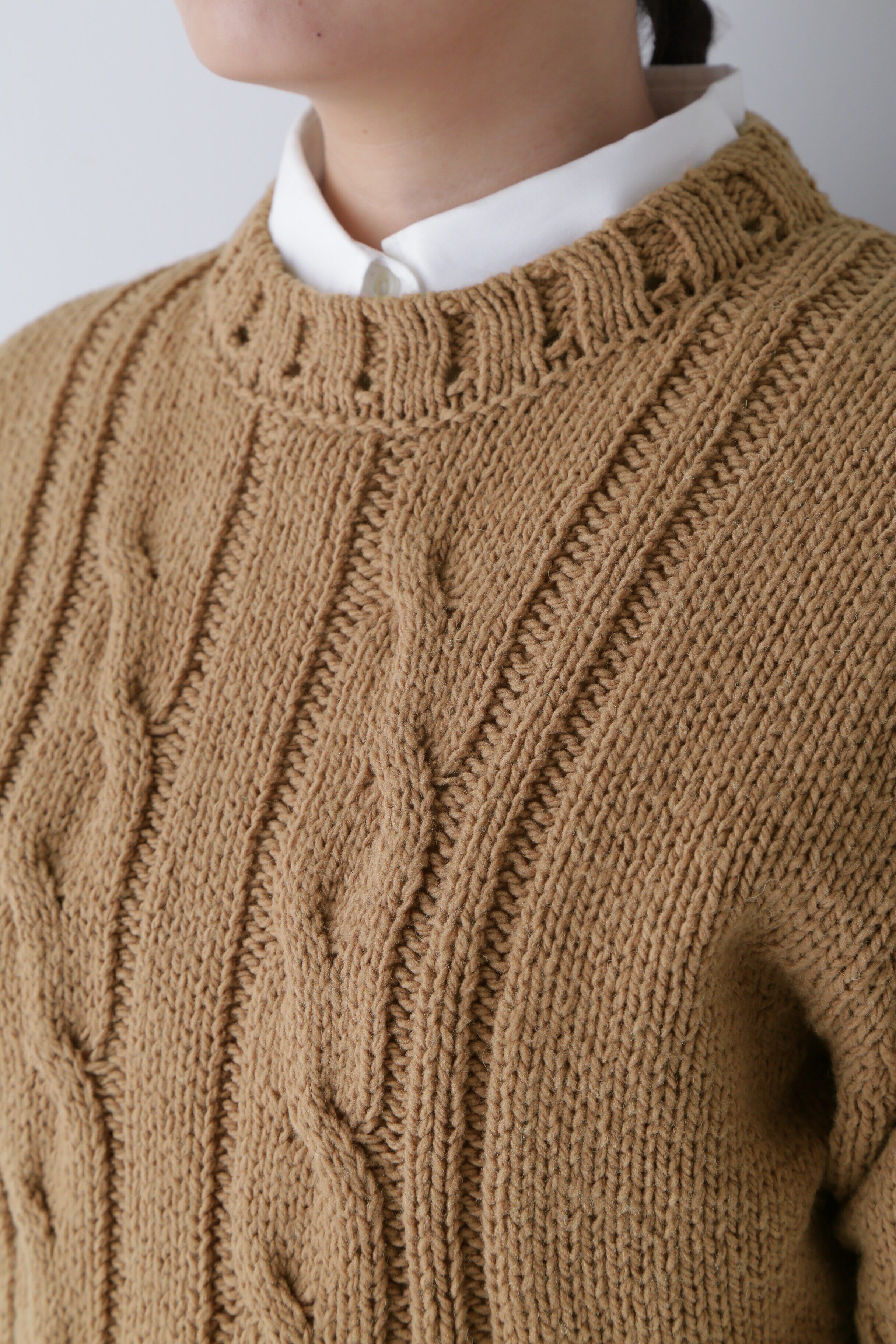  「◆ハーフスリーブ　ブークレニットプルオーバー」|ニット・セーター|